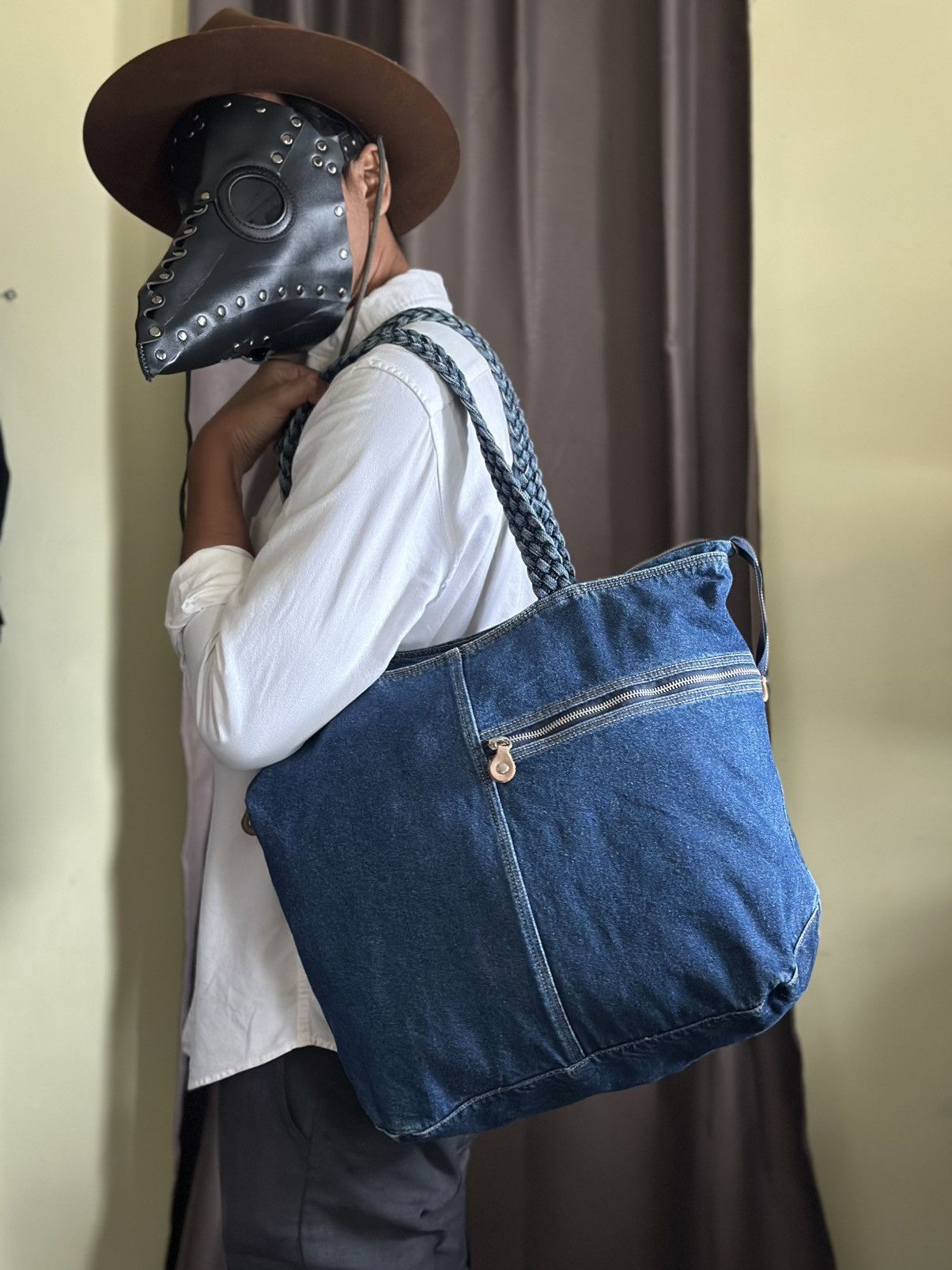 Basara Japan Denim Tote/shopping Bag in Blue, Men's