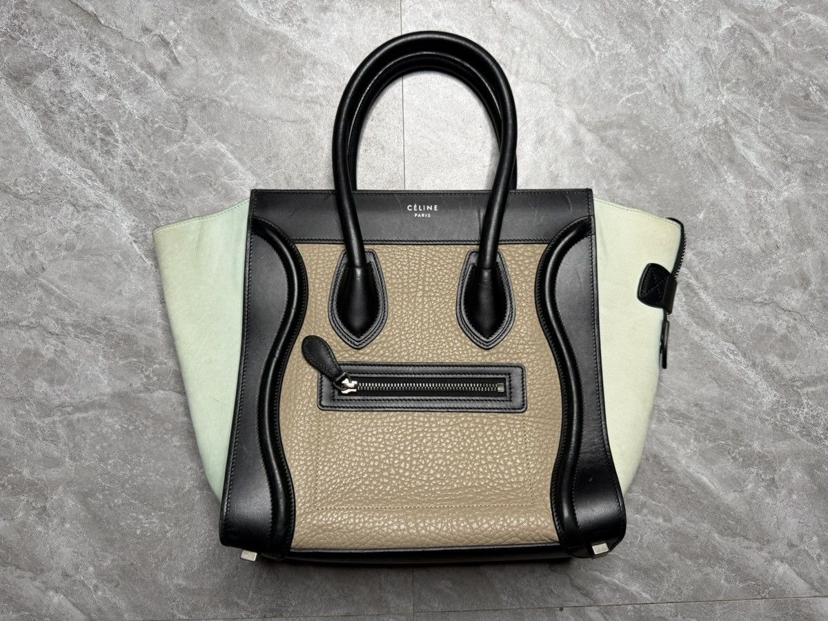 Celine Celine By Phoebe Philo Tricolor Micro Luggage Tote Bag Size ONE SIZE - 1 Thumbnail