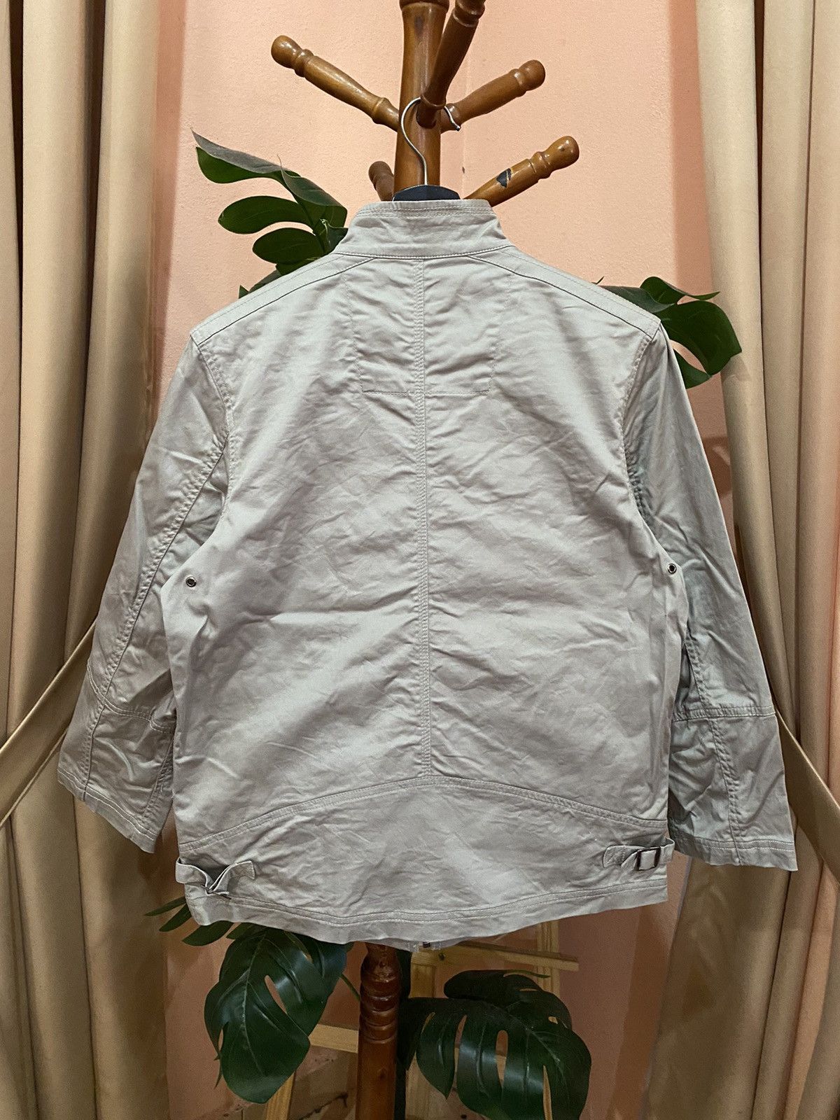 Japanese Brand Minimalist Beige Cotton-Blend Jacket by DJ Honda Size US M / EU 48-50 / 2 - 7 Thumbnail