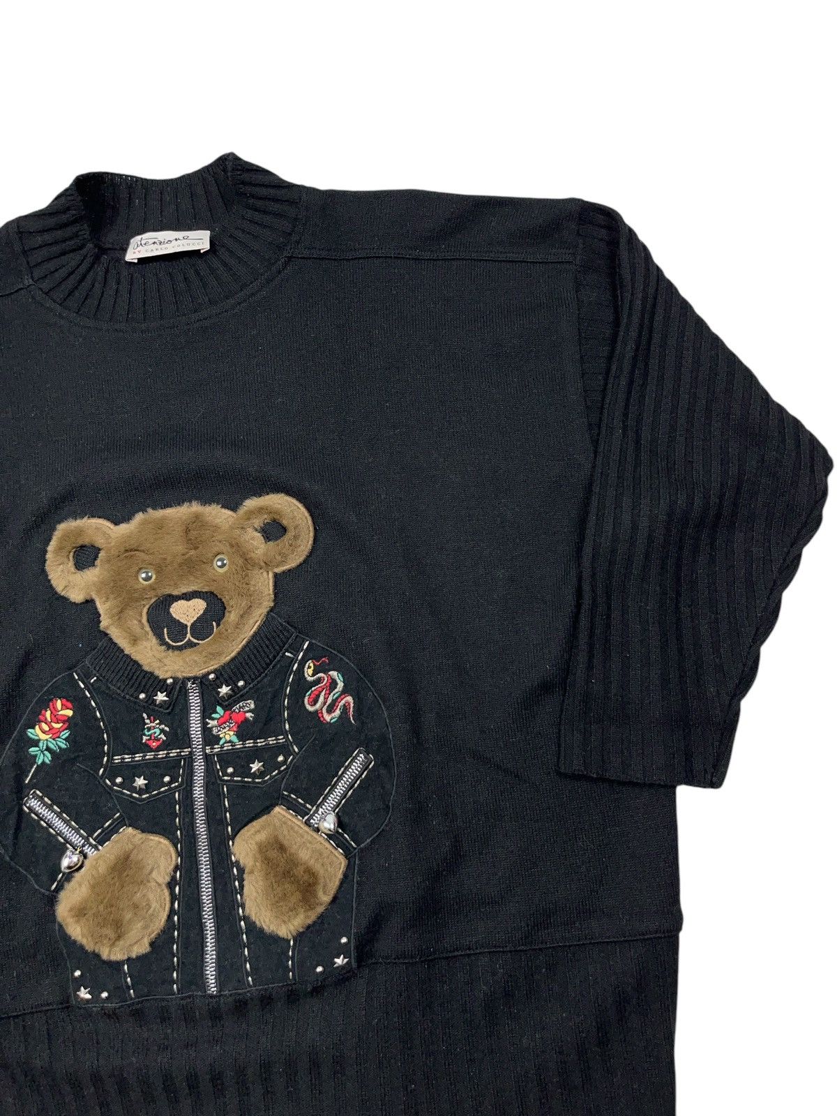 Carlo Colucci × Vintage Vintage Atenzione by Carlo Colucci Bear Sweater Size M / US 6-8 / IT 42-44 - 3 Thumbnail