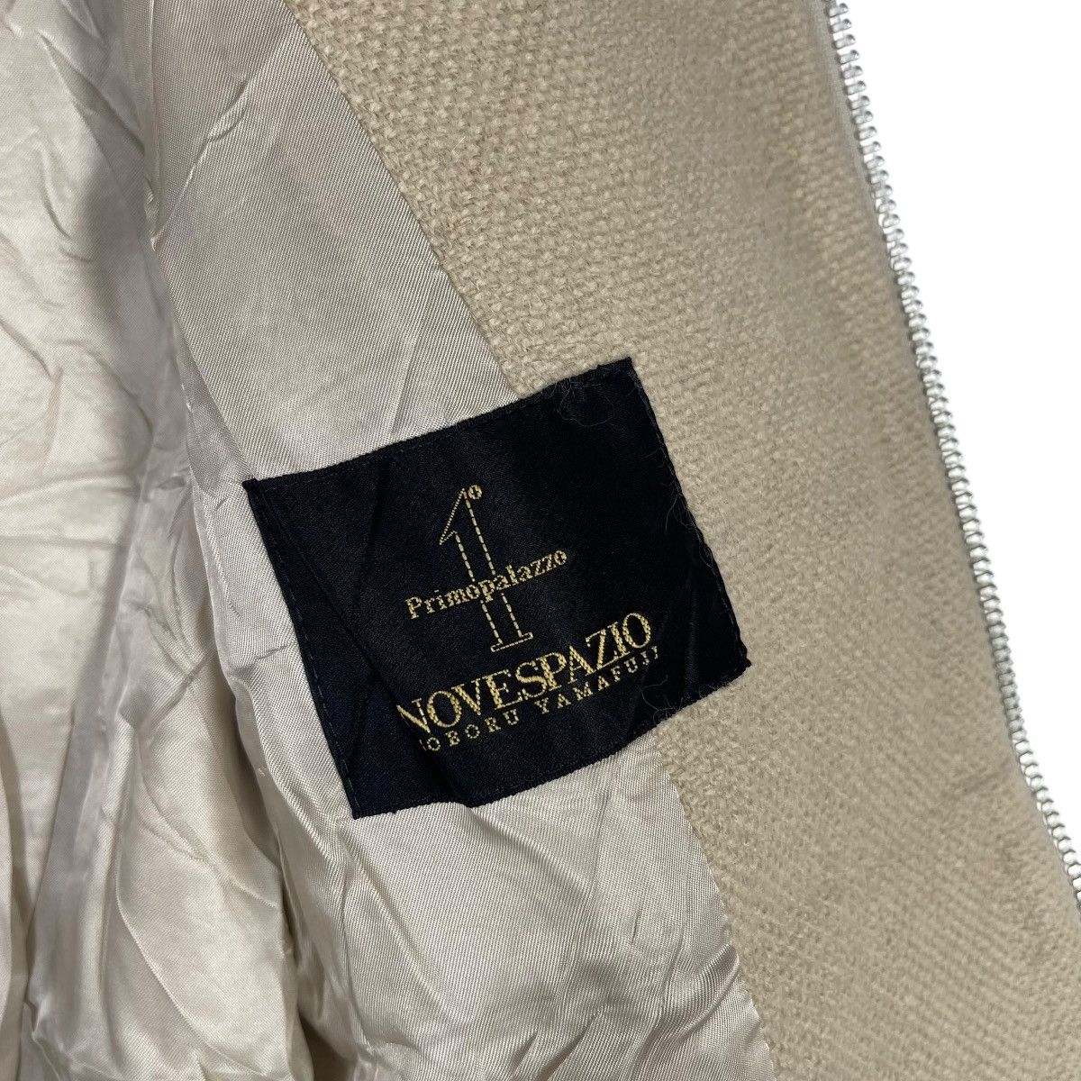 Vintage Vintage Novespazio Primo Palazzo Beige Minimalist Zip Jacket Size M / US 6-8 / IT 42-44 - 3 Thumbnail