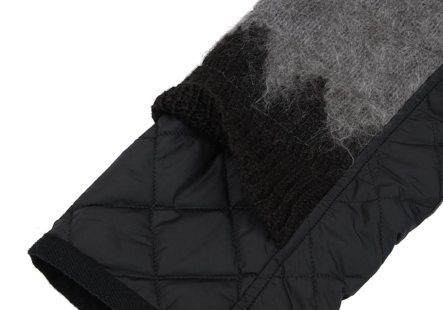 Junya Watanabe Quilted Knit Zip Blouson in Black Beige, Size M Size US M / EU 48-50 / 2 - 6 Thumbnail