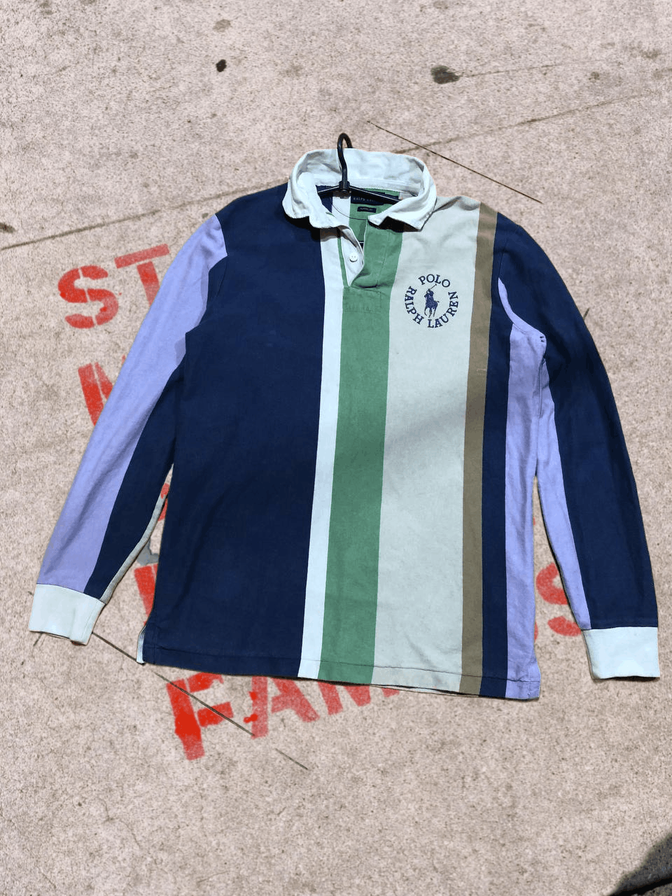 Polo Ralph Lauren Polo Ralph Lauren Rugby Long Sleeve Polo Striped Size US M / EU 48-50 / 2 - 1 Thumbnail