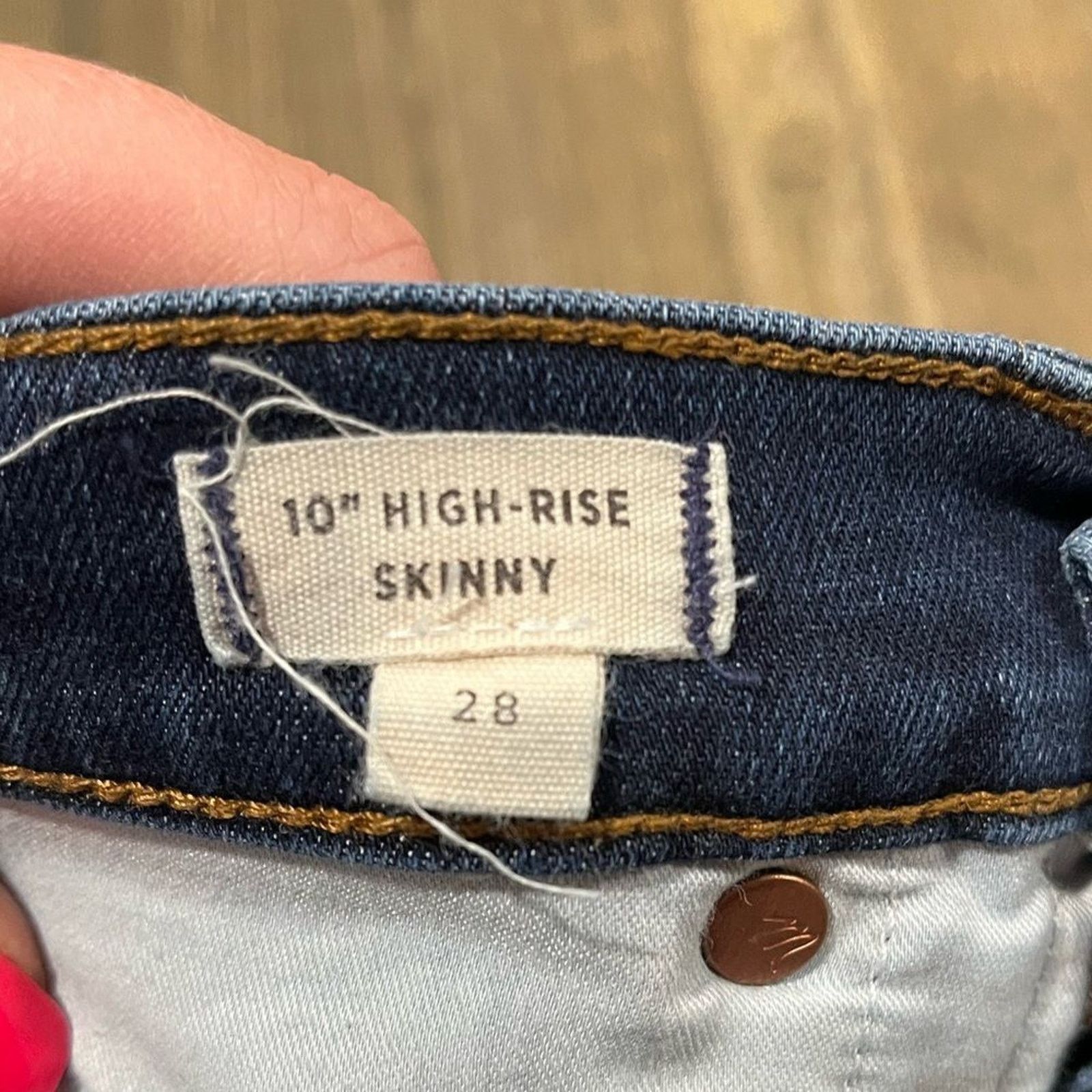 Madewell Madewell Skinny Jeans 10" High-Rise Whisker Denim Size 28 Size 28" / US 6 / IT 42 - 7 Thumbnail