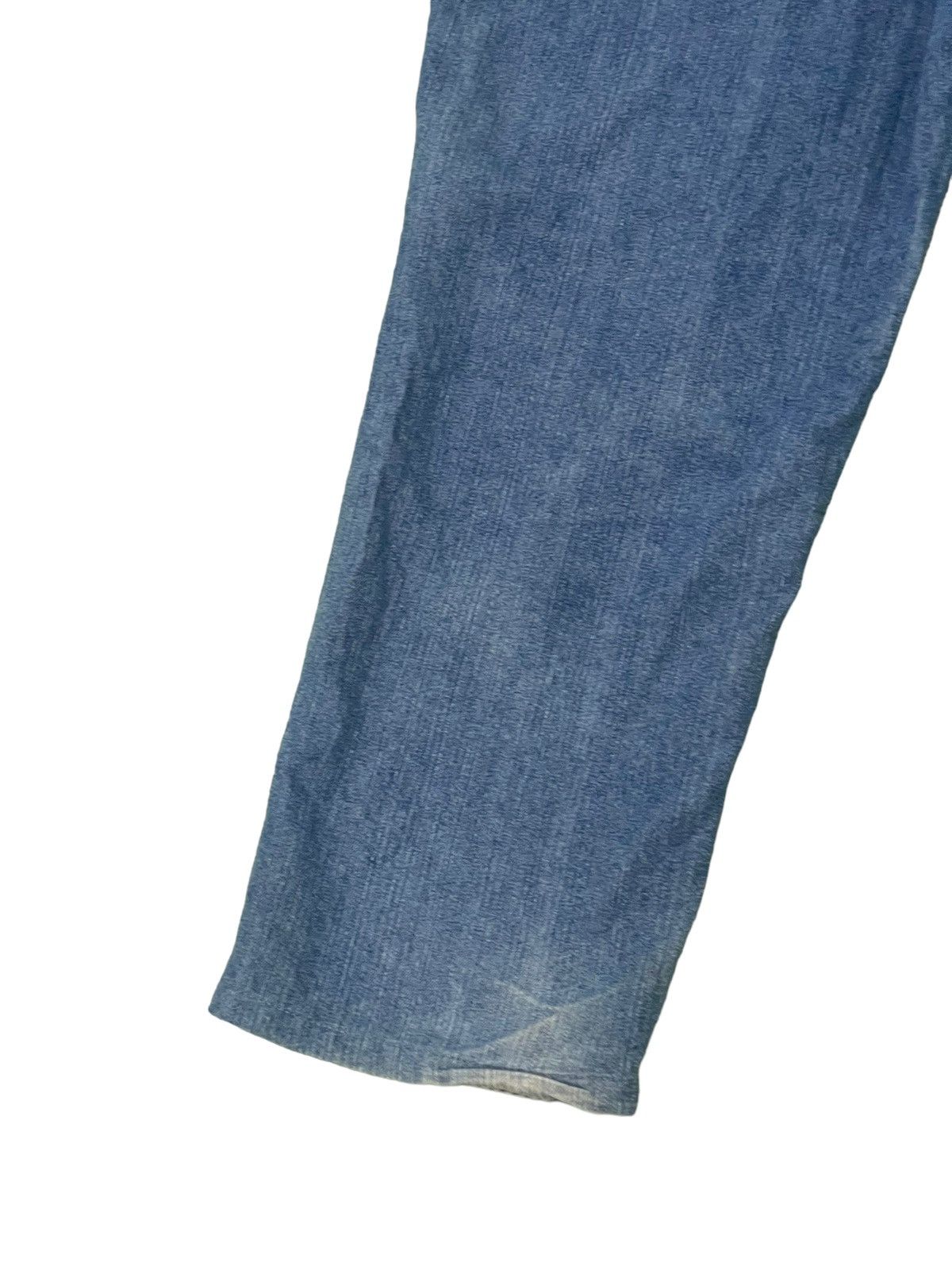 Japanese Brand Baggy Tapered Amina Japanese Pattern Thin Denim 6🟦6 Size US 35 - 15 Thumbnail