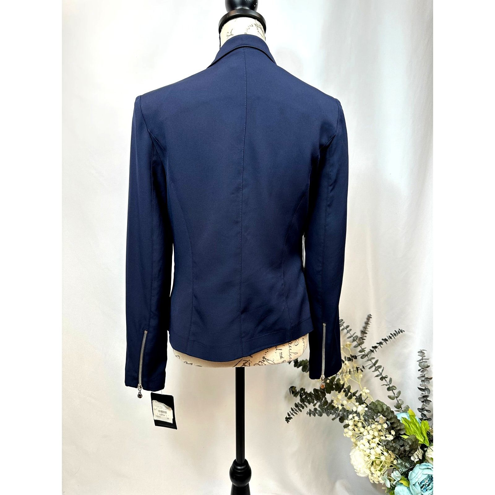 Other Vex Colley Blazer Silver-tone Grommet Details Navy 8 Size M / US 6-8 / IT 42-44 - 13 Thumbnail