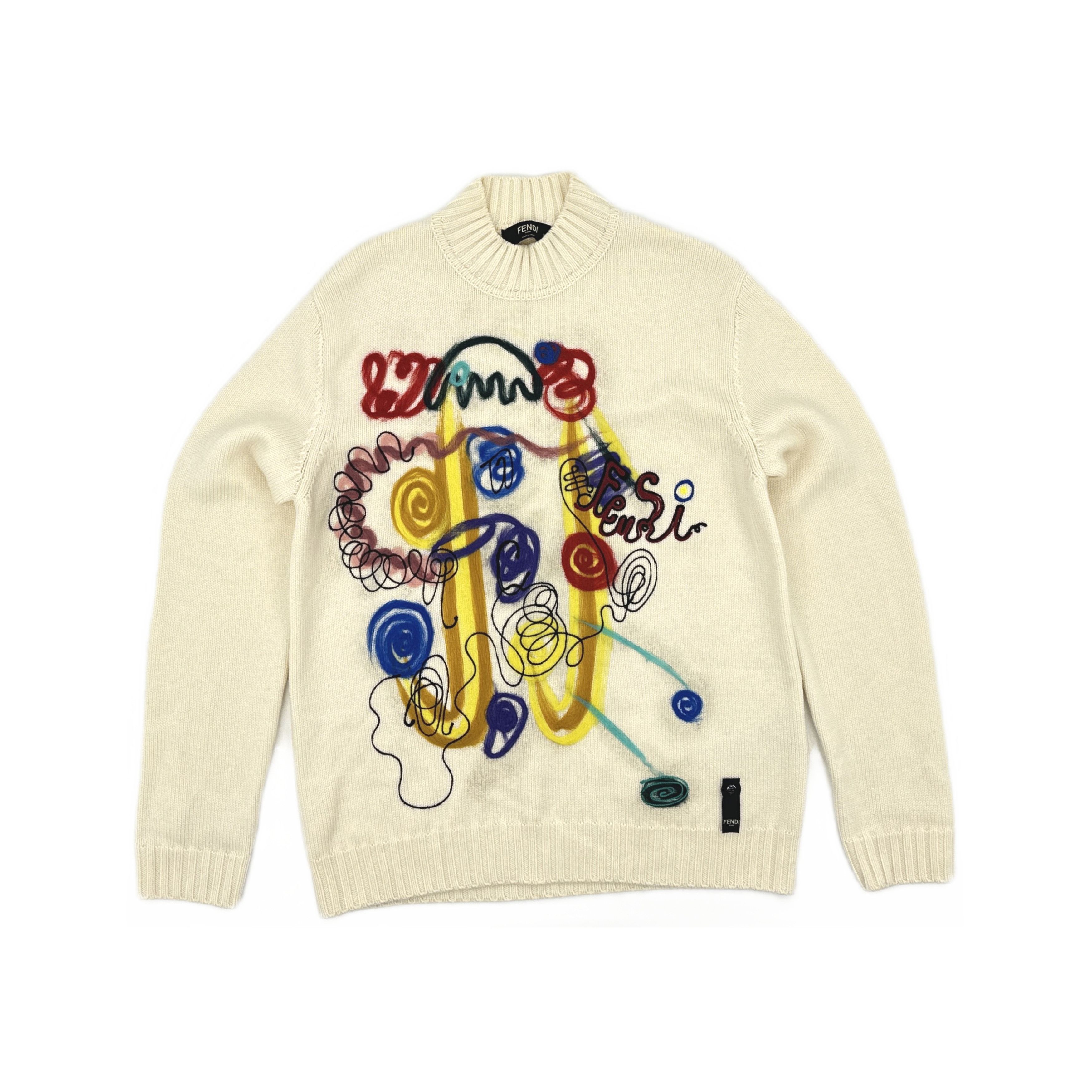 Fendi Fendi Abstract Design Sweater Size M Size US M / EU 48-50 / 2 - 1 Thumbnail