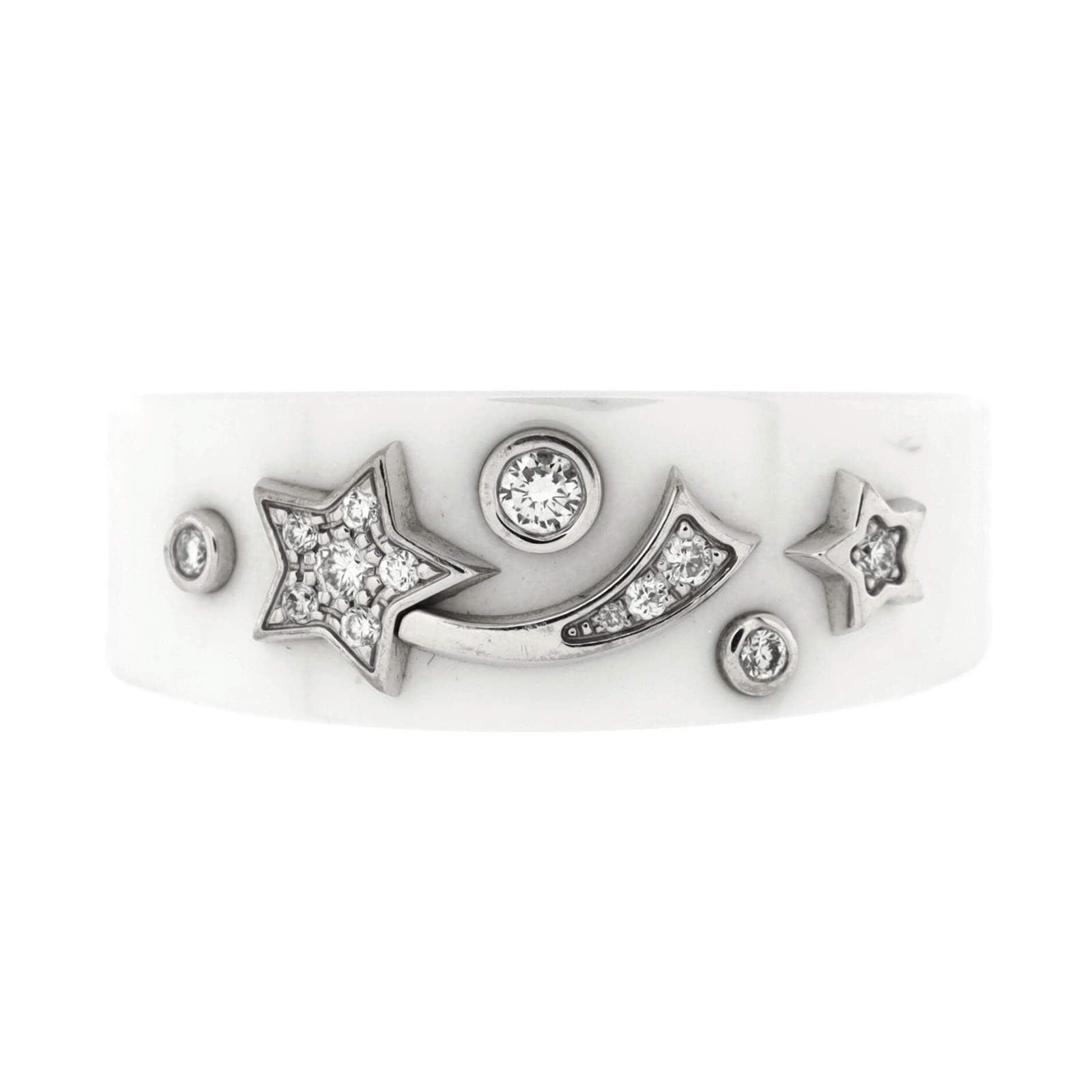 image of Cosmique De Chanel Ring Ceramic With 18K White Gold, Women's