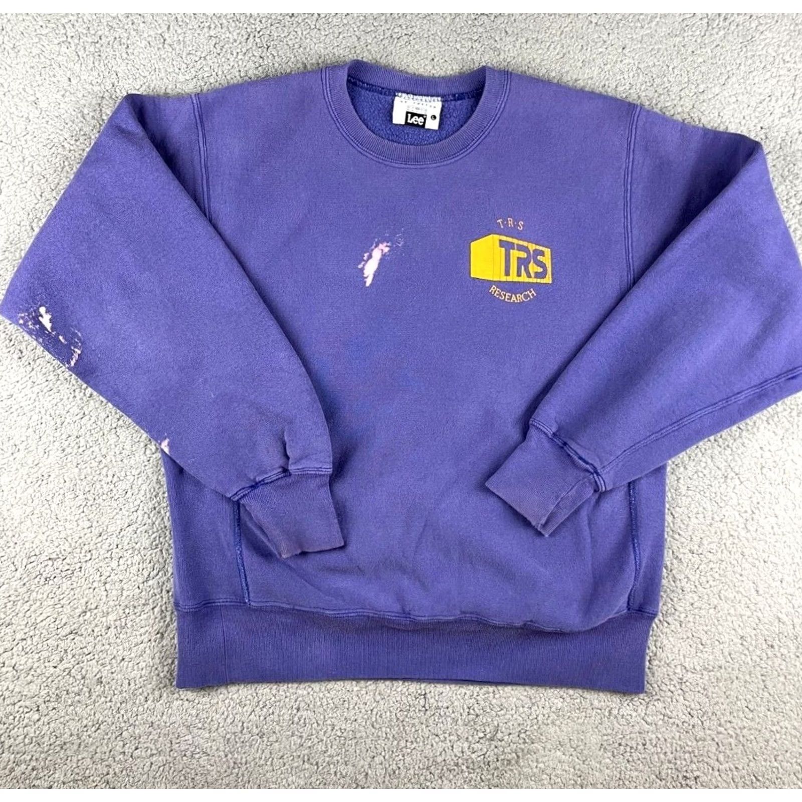 Lee Vintage Lee Sweatshirt Cross Grain Adult Large Purple USA L Crew Neck Pullover Graphic Print 90s Mens Size US L / EU 52-54 / 3 - 2 Thumbnail