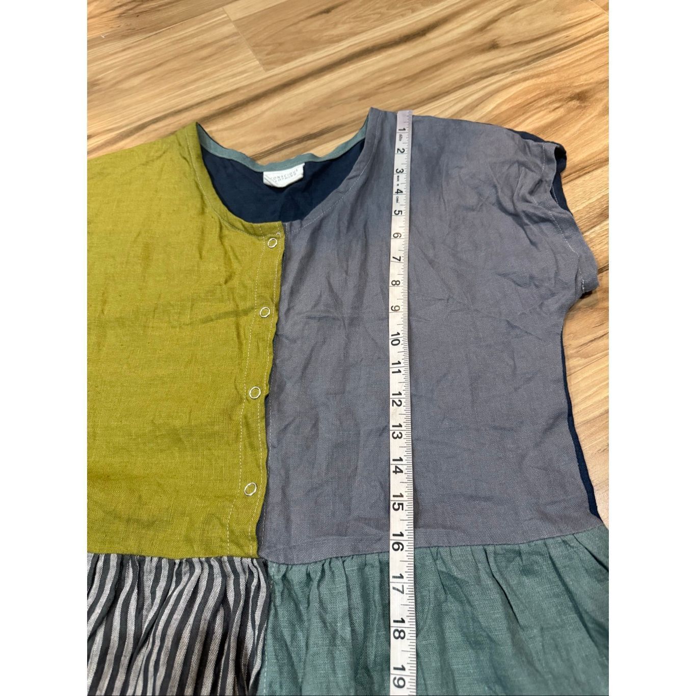 Advisry Clothing Conscious Clothing linen patchwork dress sz Small Size S / US 4 / IT 40 - 7 Thumbnail