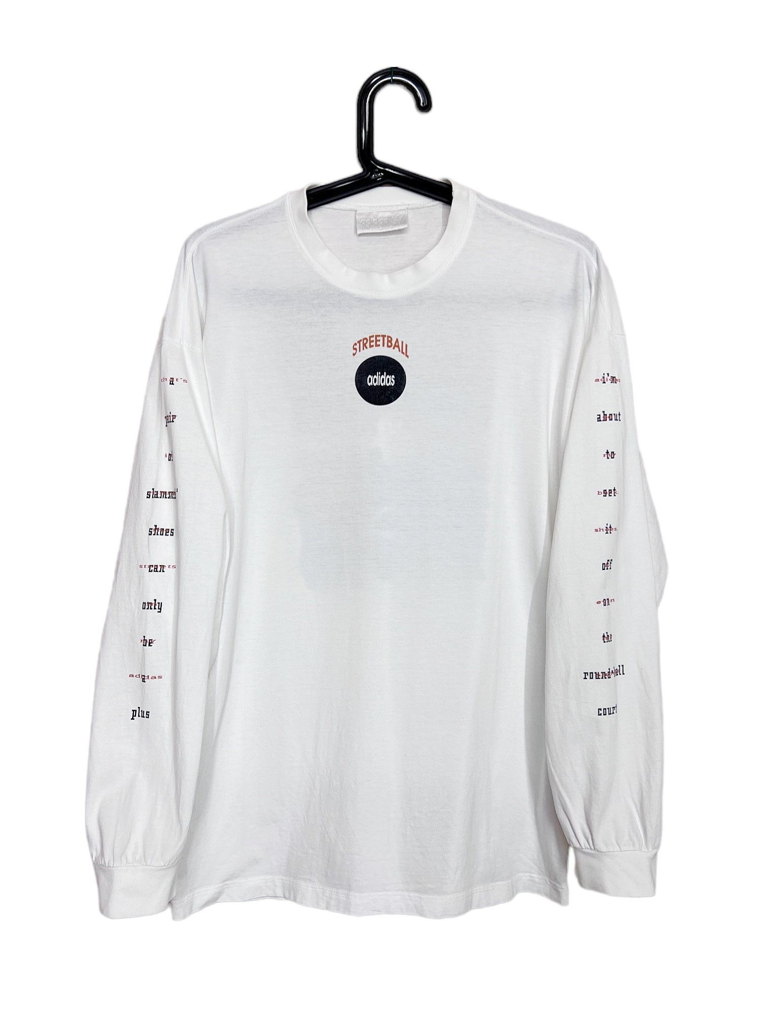 Adidas × NBA × Vintage Vintage Adidas Streetball T-Shirt Long Sleeve Size US M / EU 48-50 / 2 - 2 Thumbnail