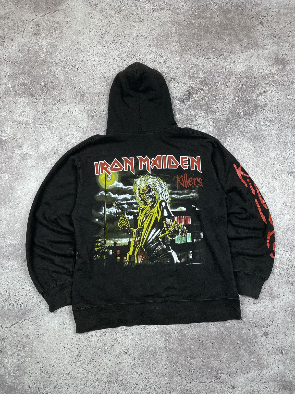 Iron Maiden Rock T Shirt Vintage Vintage 2003 Iron Maiden Killers Faded Hoodie Grailed