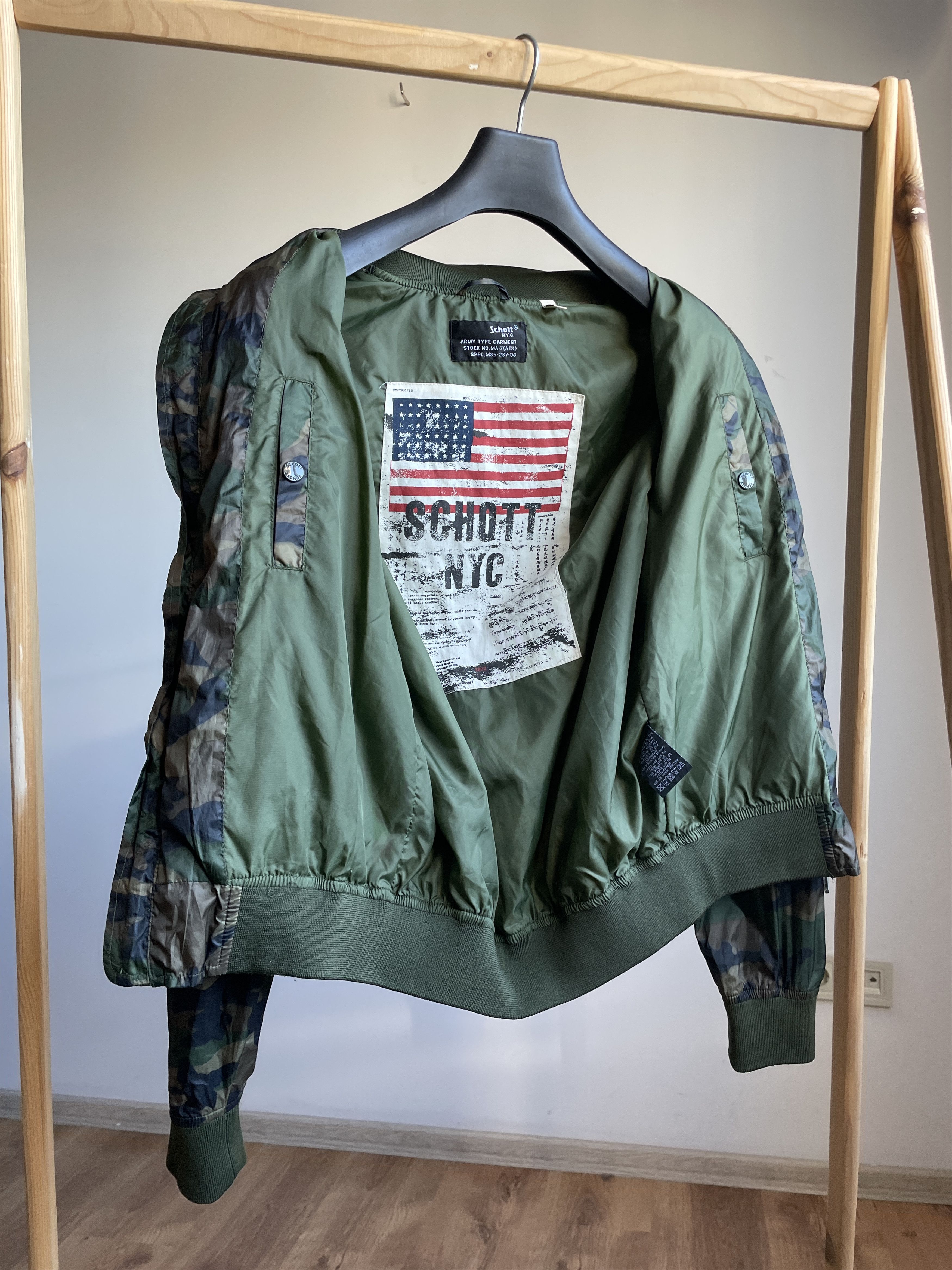 Schott Schott Camo Flight Bomber Jacket Size S Size US S / EU 44-46 / 1 - 3 Thumbnail