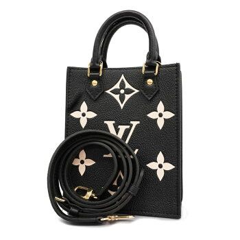 Louis Vuitton Monogram Emplant Petite Sac Plat Shoulder Bag Black