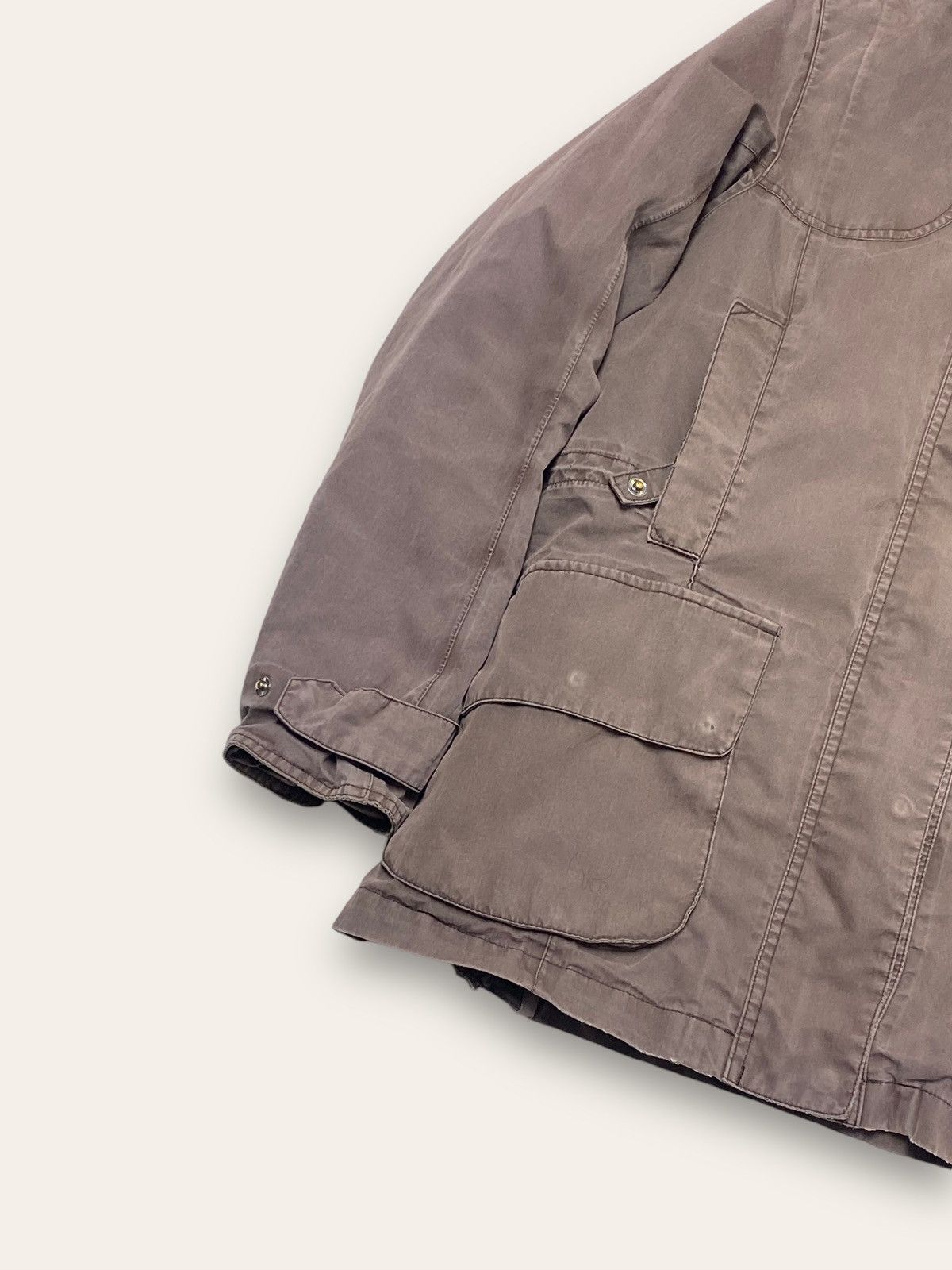 Barbour Vintage BARBOUR Faded Brown Hooded Shell Jacket Waterproof Size US M / EU 48-50 / 2 - 4 Thumbnail