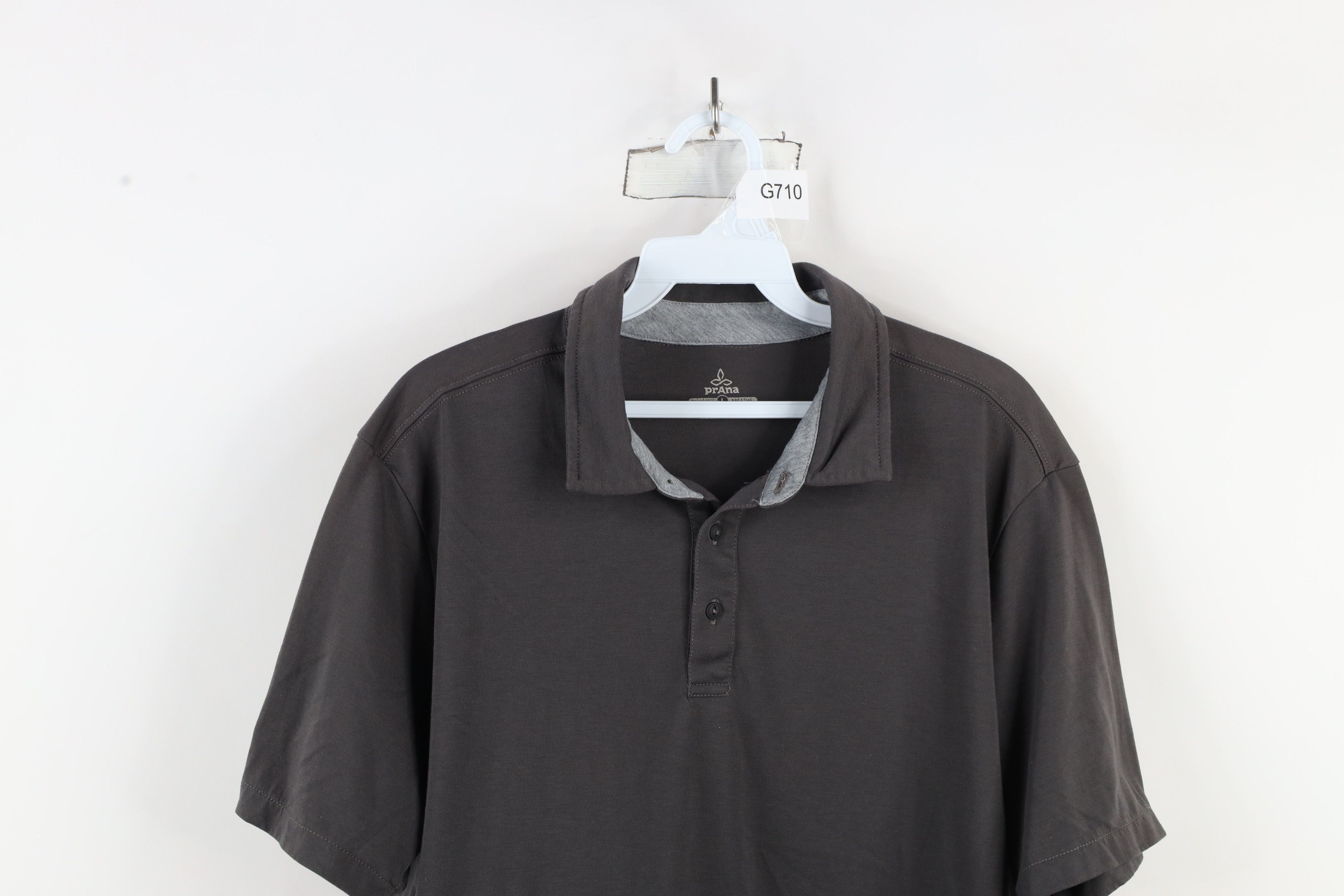 Prana × Vintage prAna Breathe Stretch Knit Neriah Collared Polo Shirt Gray Size US L / EU 52-54 / 3 - 2 Thumbnail