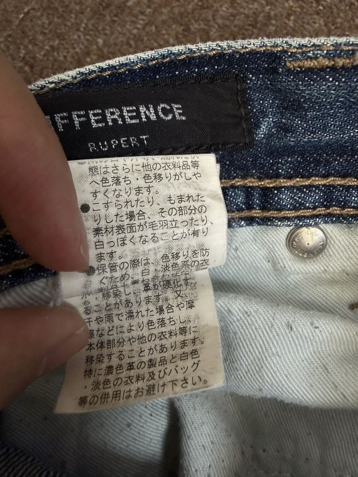 Japanese Brand Vintage Difference Rupert Ripped Denim Jeans Size 28" / US 6 / IT 42 - 10 Thumbnail