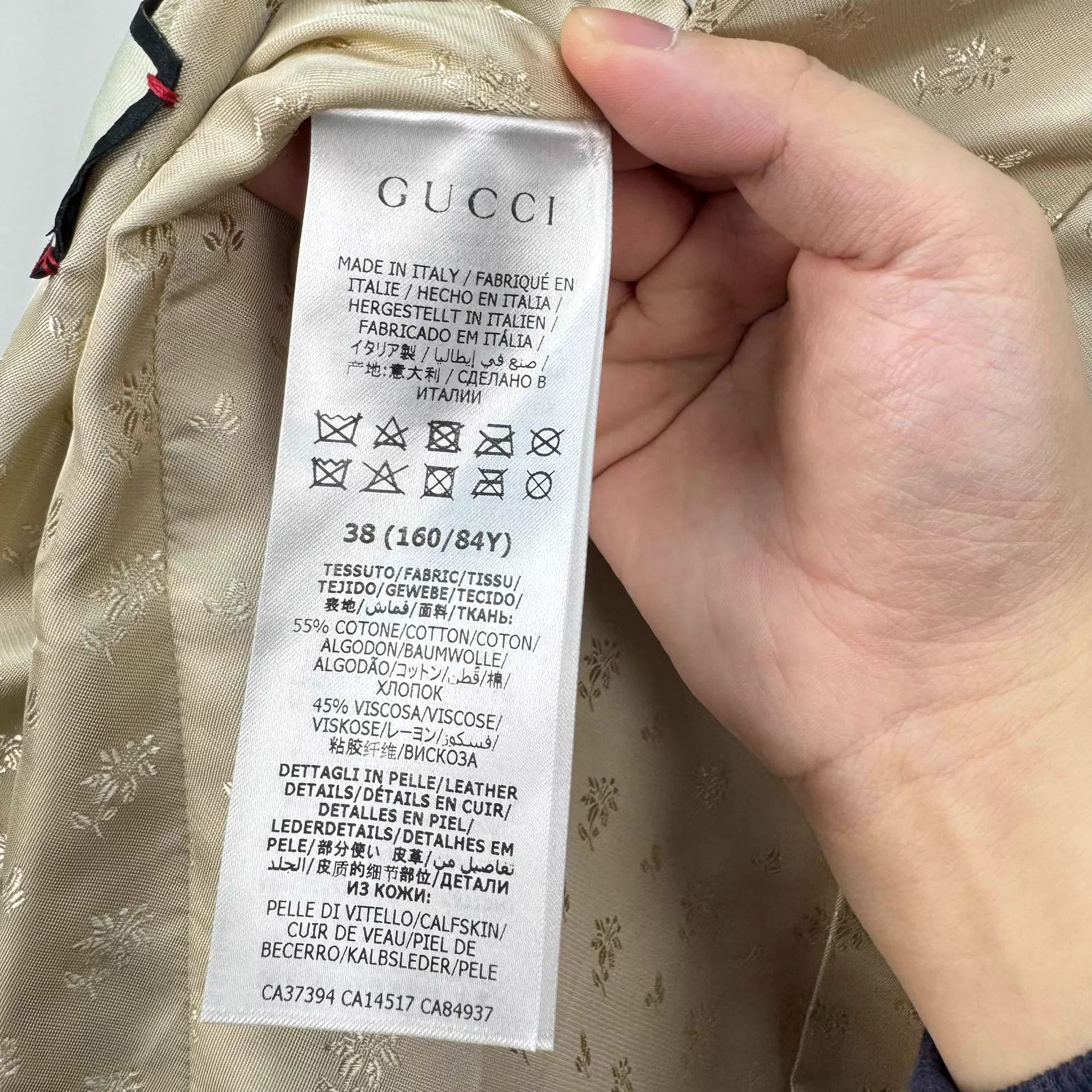 Gucci Gucci Gold-Embroidered Letter Peak Lapel Suit Jacket 38 new Size XS / US 0-2 / IT 36-38 - 8 Thumbnail
