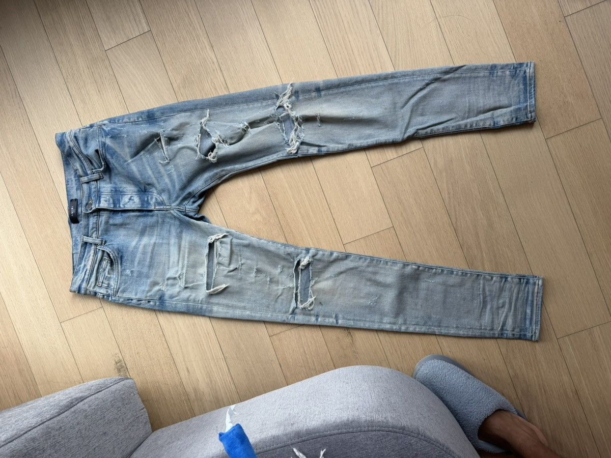 Amiri Amiri Jeans Blue straight distressed jeans size 31 Size US 31 - 1 Thumbnail