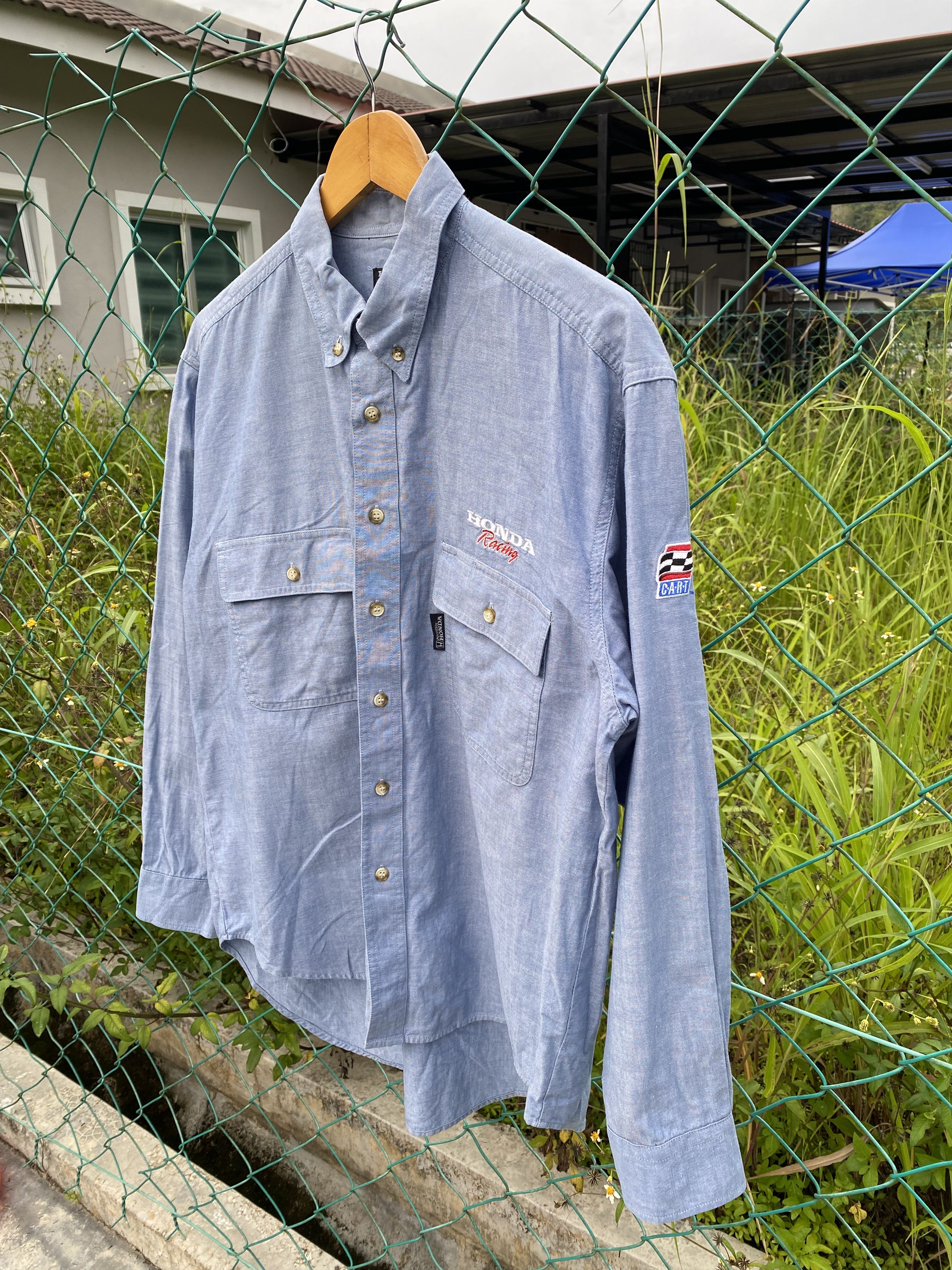 Honda Vintage Honda collection racing chambray shirts Size US L / EU 52-54 / 3 - 4 Thumbnail