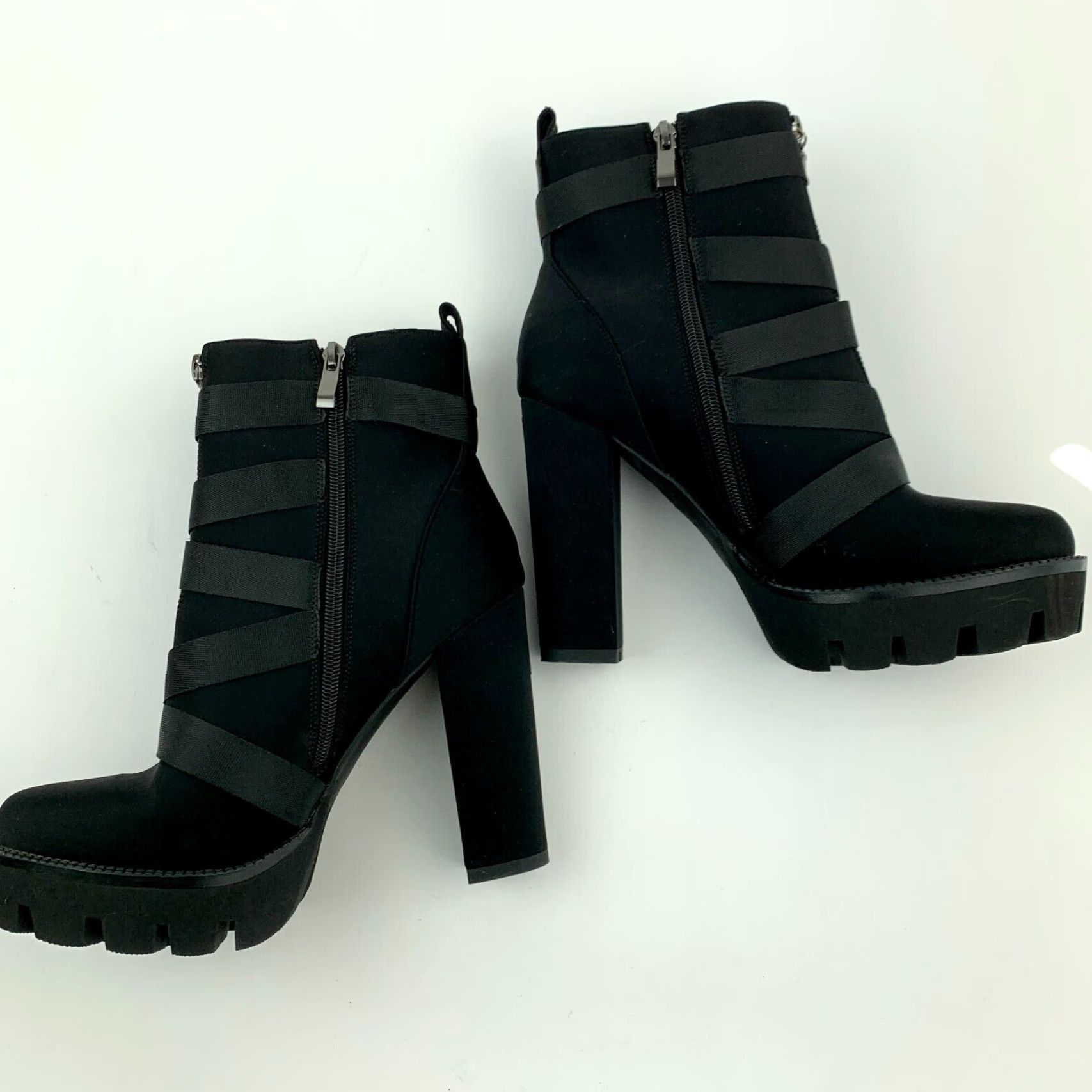 Vintage VINTAGE Wetkiss Combat Chunky Heel Platform Boots Black Straps EU 40 US 9.5 Women Platform Boots Straps 40 9.5 Black Wetkiss Shoes Womens Size US 10 / IT 40 - 4 Thumbnail