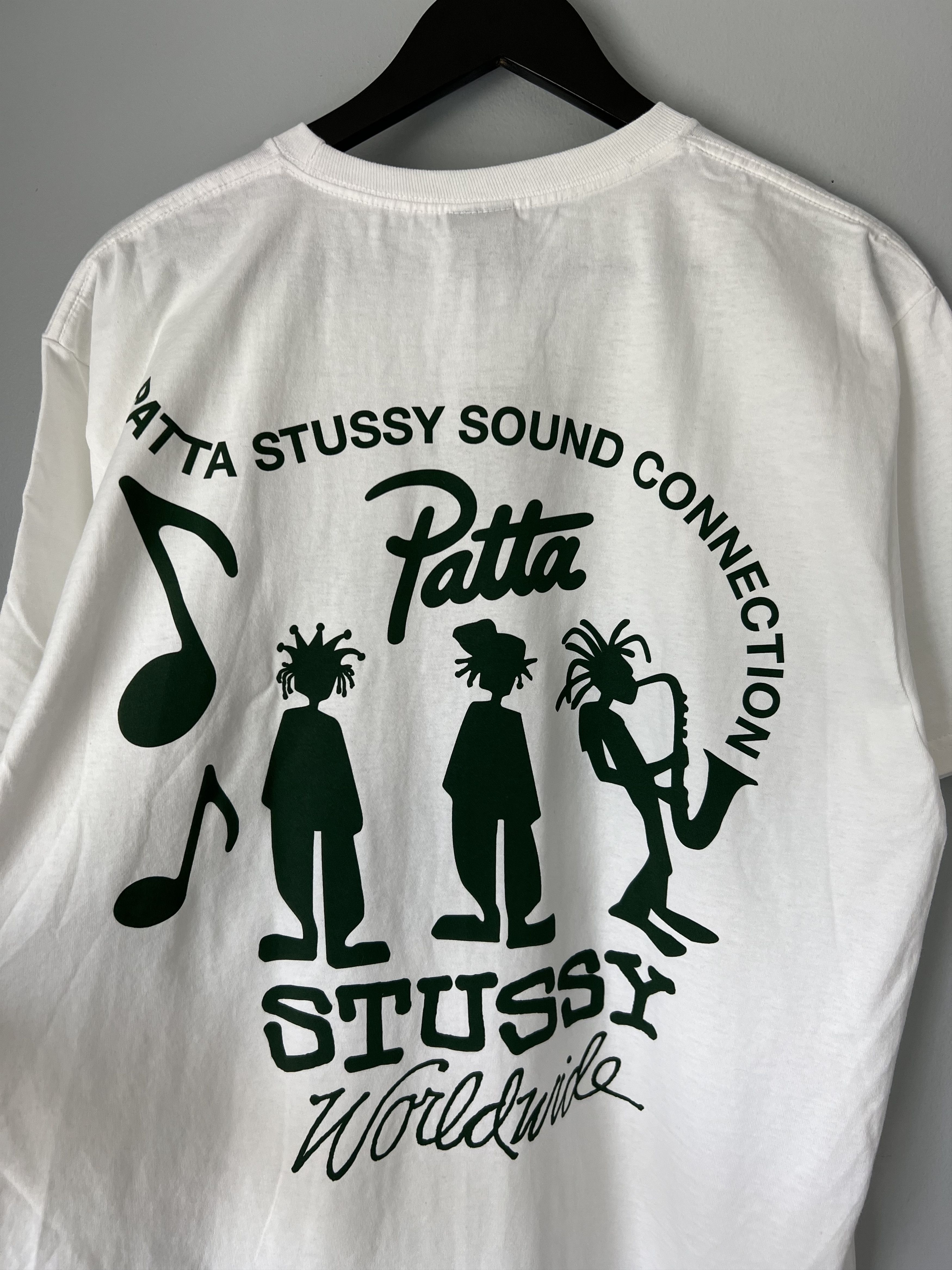 Patta × Stussy Patta Stussy Sound Connection Tee in White Size US L / EU 52-54 / 3 - 2 Thumbnail