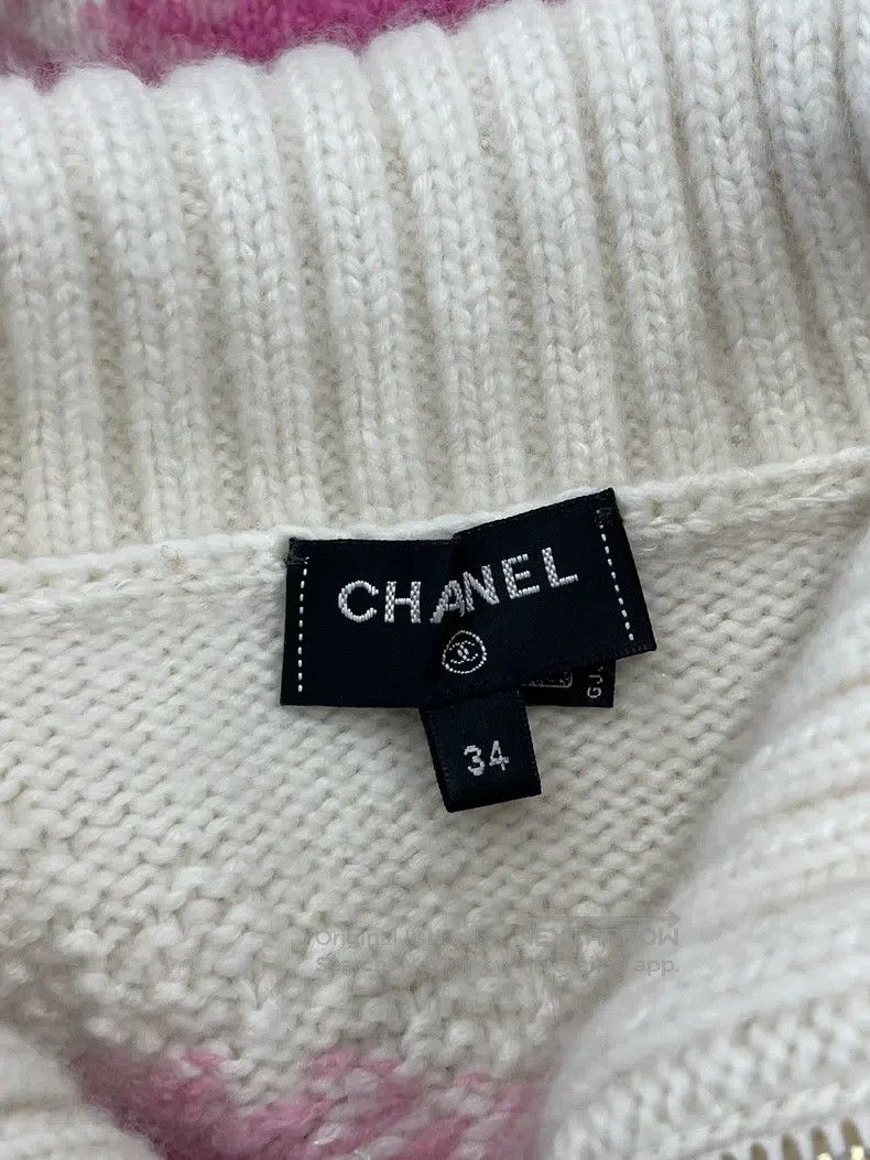 Chanel Chanel Ski series pink and white zipper sweater Size XXS / US 00 / IT 34 - 5 Thumbnail