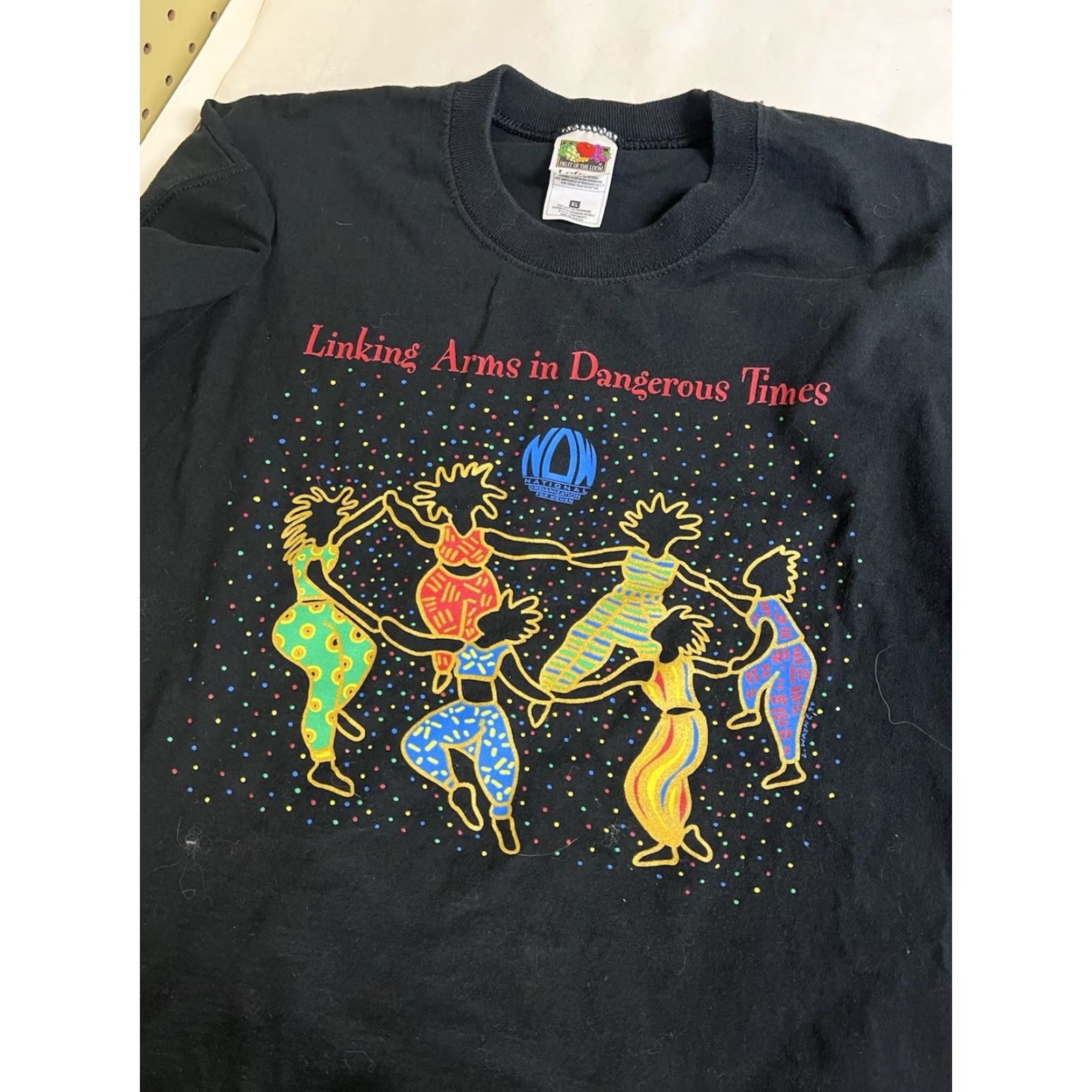 Fruit Of The Loom VINTAGE Women's Equality T-Shirt National Organization for Women Black XL Graphic Size XL / US 12-14 / IT 48-50 - 4 Thumbnail