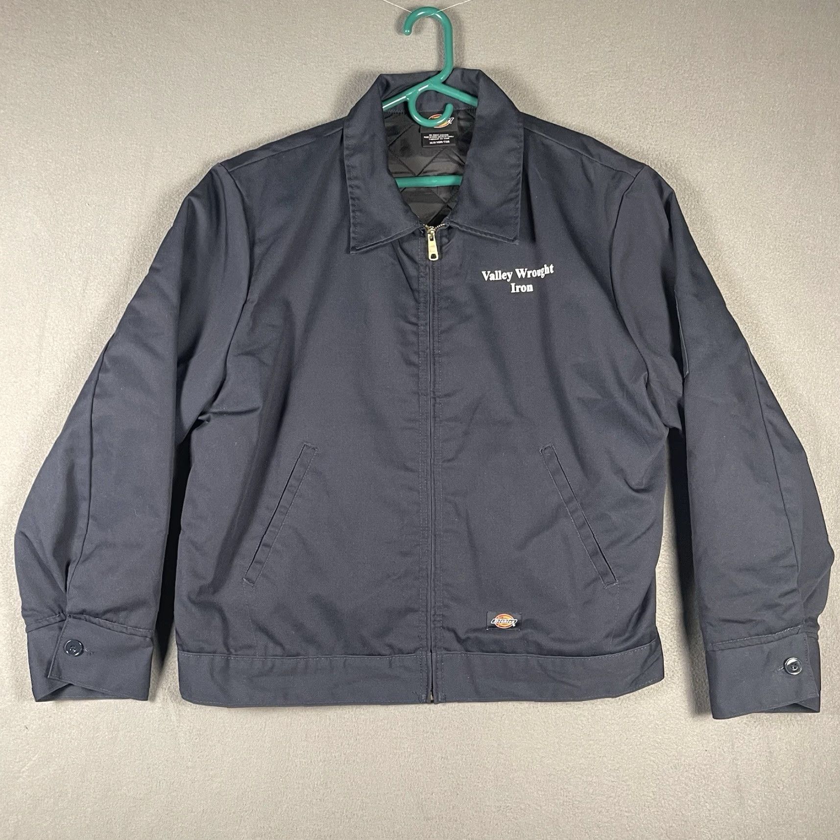Dickies Dickies Jacket Mens XLR Navy Blue Canvas Work Chore Utility Bomber Zip Up Lined Pockets Regular Size US XL / EU 56 / 4 - 2 Thumbnail