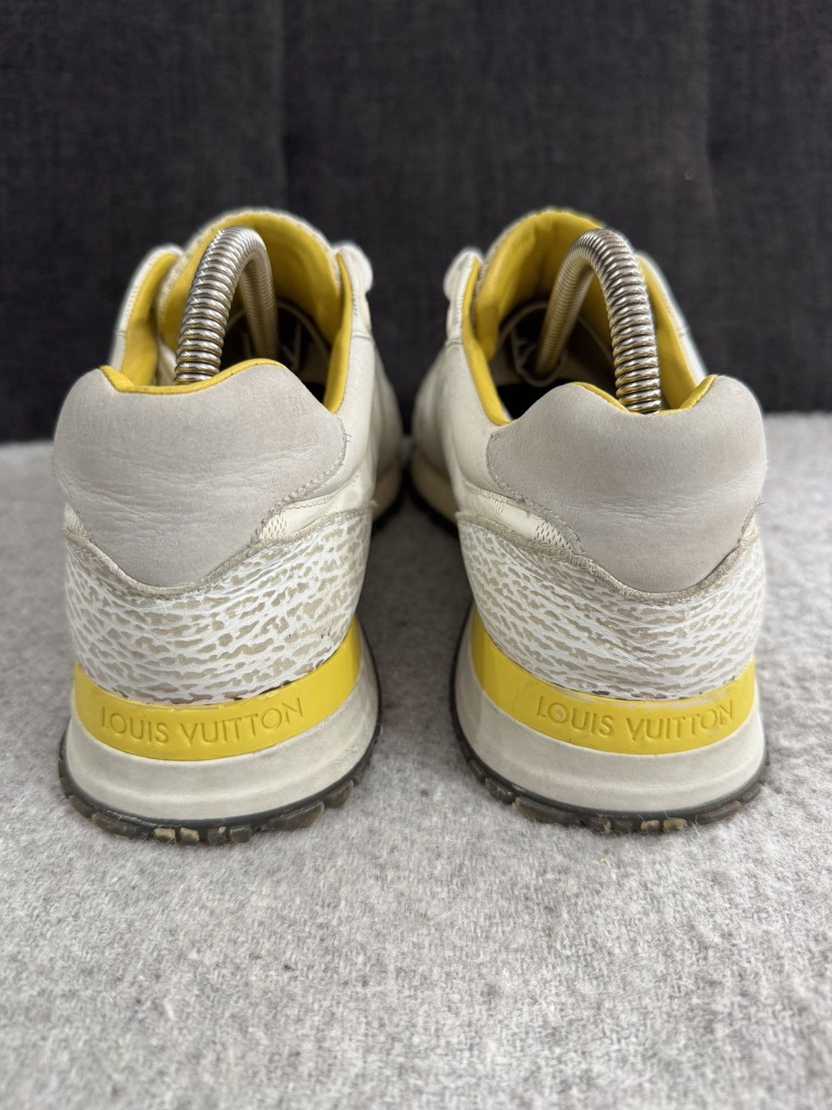 Louis Vuitton Louis Vuitton Run Away Leather White Yellow Sneakers size 6 Size US 6 / EU 39 - 8 Thumbnail