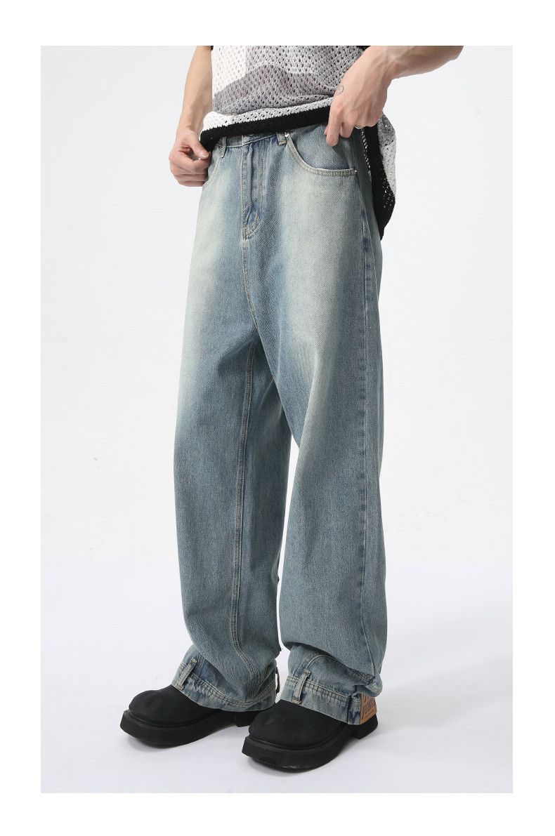 Japanese Brand Japanese style retro men's straight leg loose fit jeans Size US 34 / EU 50 - 3 Thumbnail