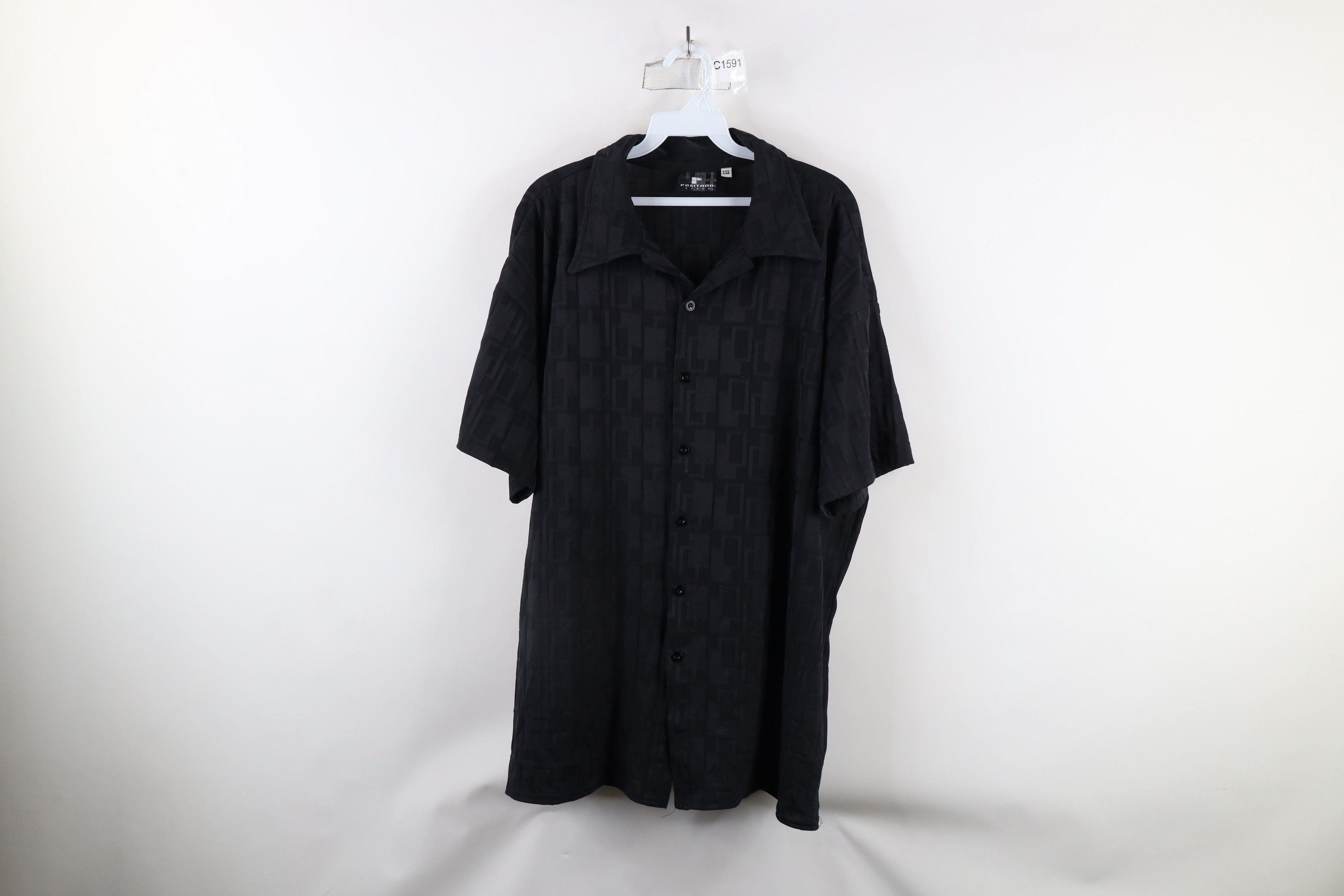 Vintage Vintage 90s Streetwear Knit Short Sleeve Button Shirt USA Size US XXL / EU 58 / 5 - 1 Thumbnail