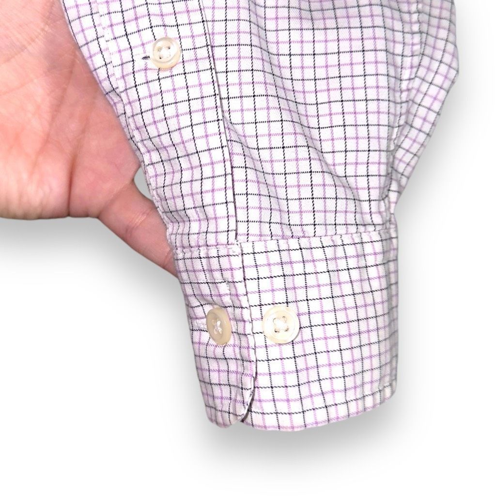Polo Ralph Lauren Polo Ralph Lauren White & Purple Check Button Down Shirt 15. Size US M / EU 48-50 / 2 - 6 Thumbnail