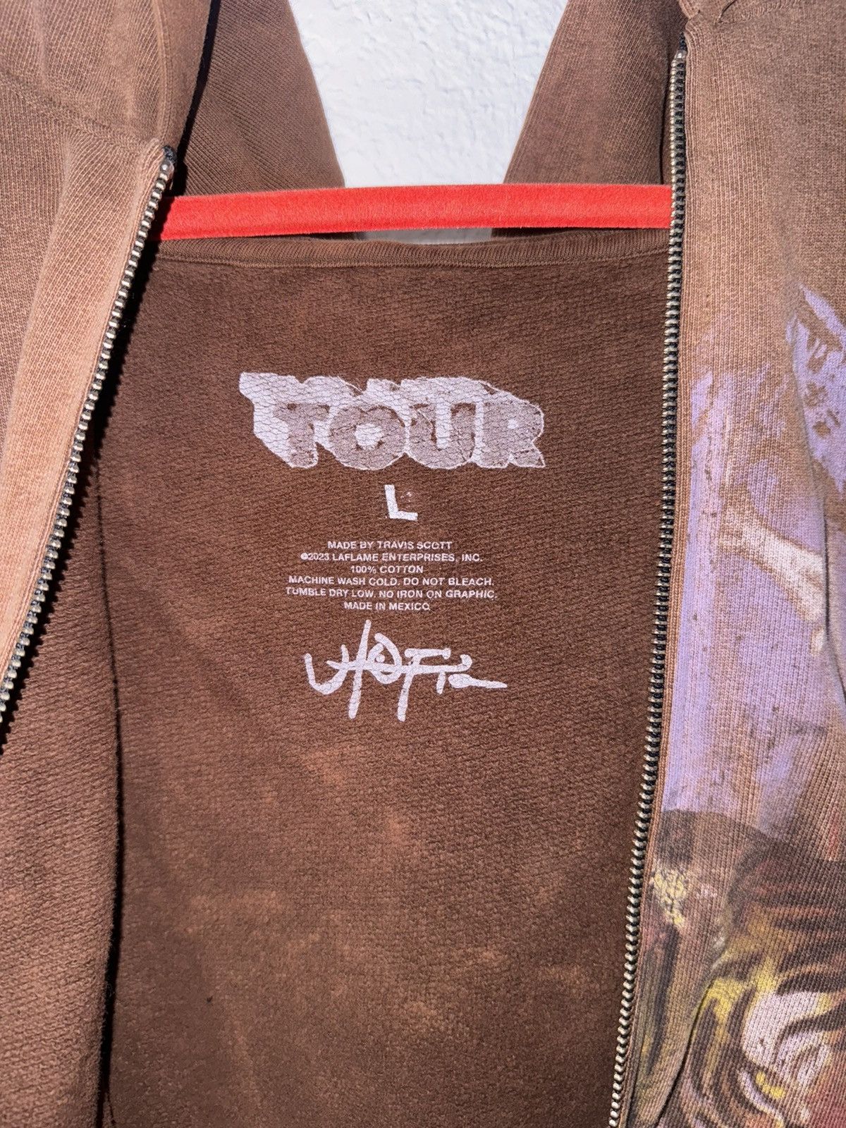 Travis Scott Travis Scott Brown Zip-Up So-Fi Merch Size US L / EU 52-54 / 3 - 2 Thumbnail
