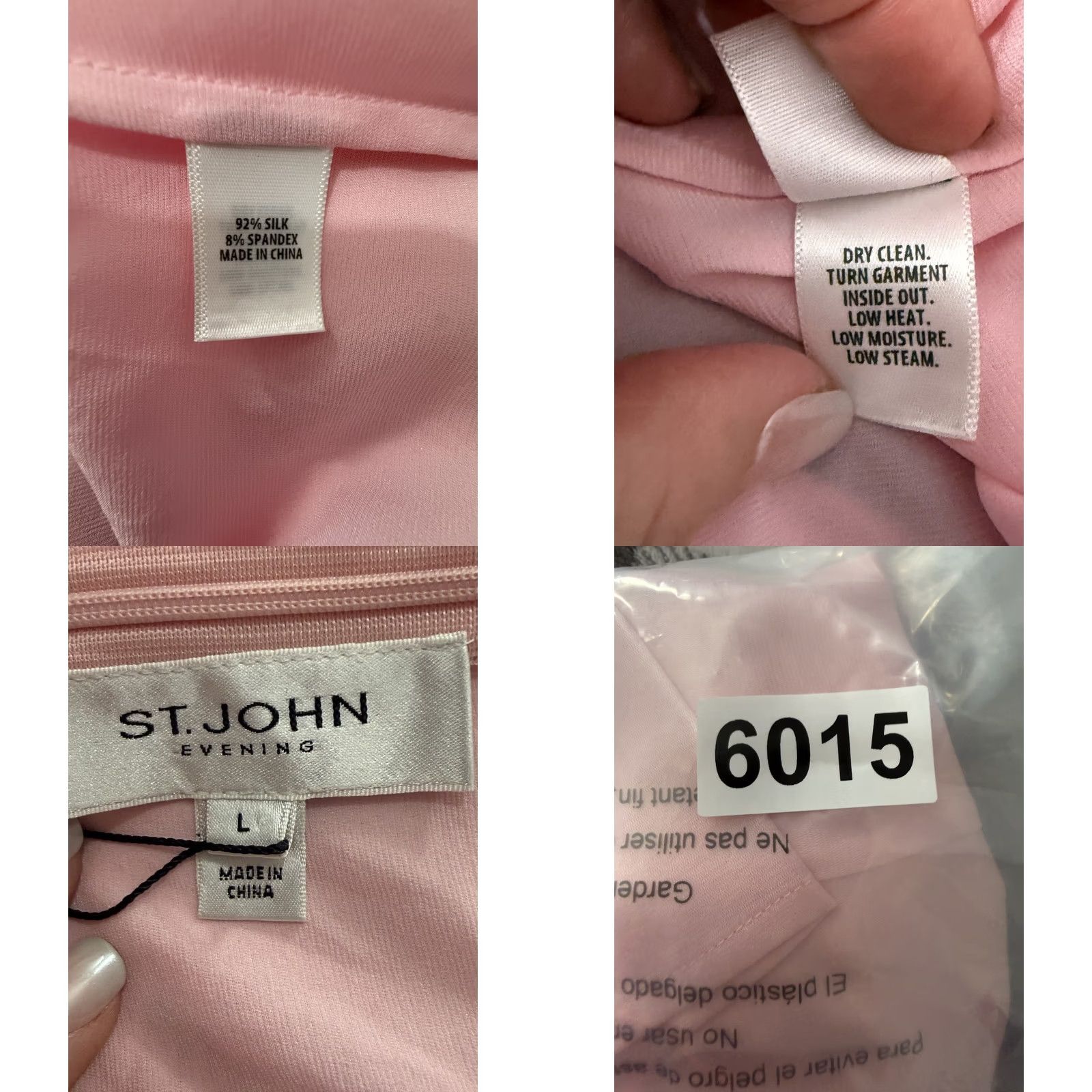 St. John VINTAGE St. John Evening Blouse Womens L Pink Rhinestone Sleeveless Tie Neck Top Size L / US 10 / IT 46 - 9 Thumbnail