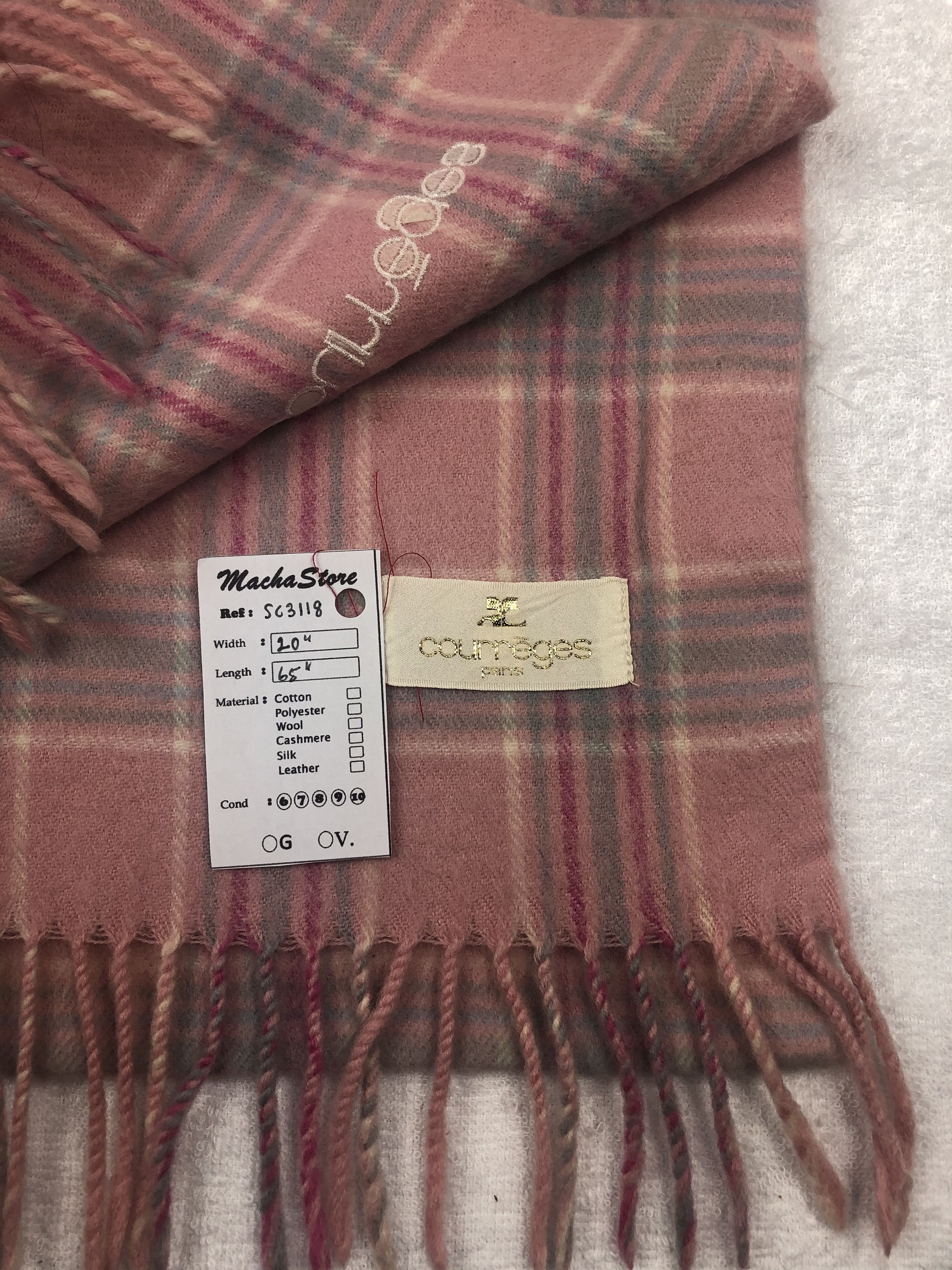 Courreges Courreges Scarf / Muffler / Neckwear Wool Size ONE SIZE - 4 Thumbnail