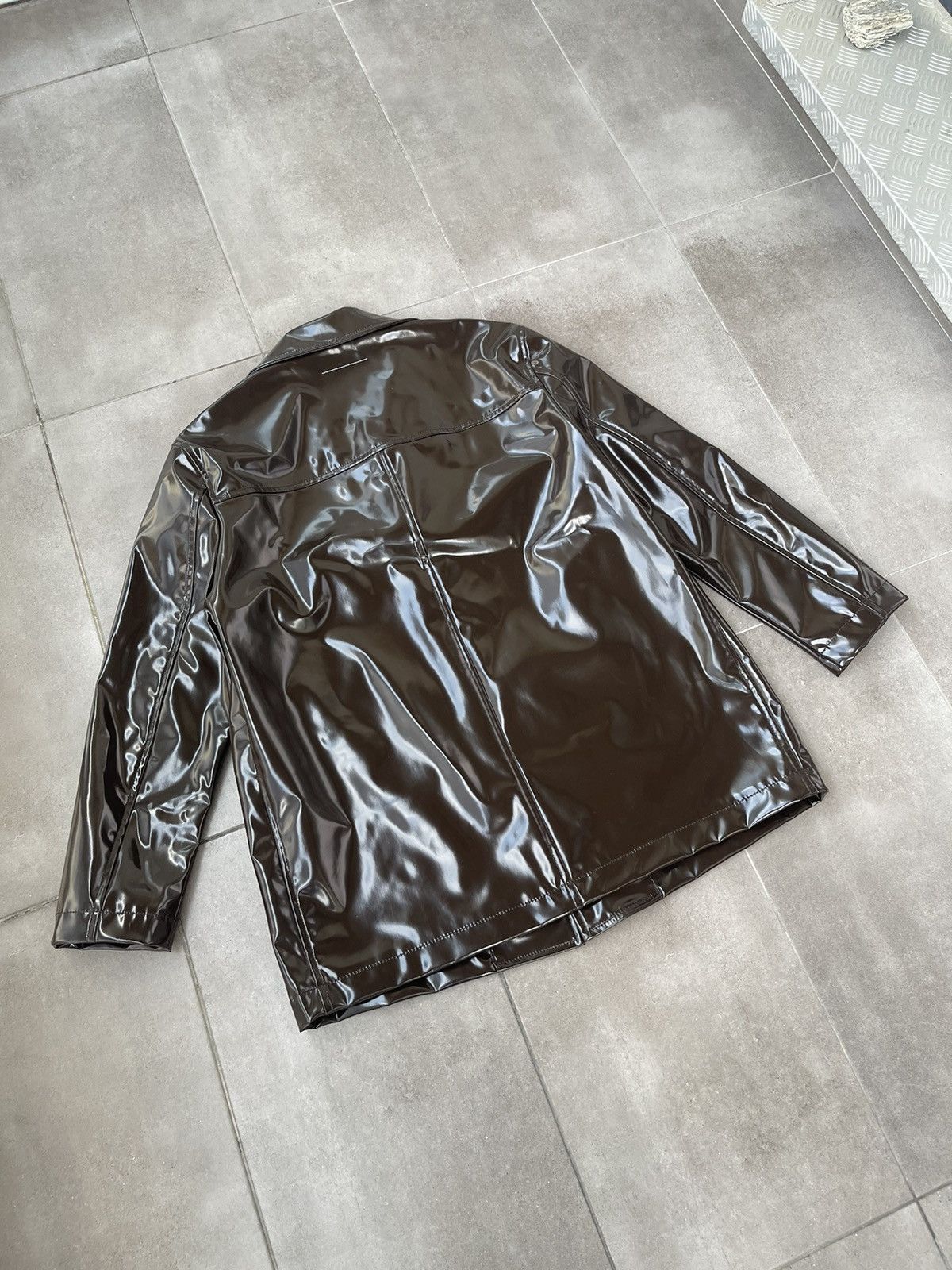 Maison Margiela !DS! SS23 Maison Margiela Faux Leather Brown Patent Jacket Size M / US 6-8 / IT 42-44 - 19 Thumbnail