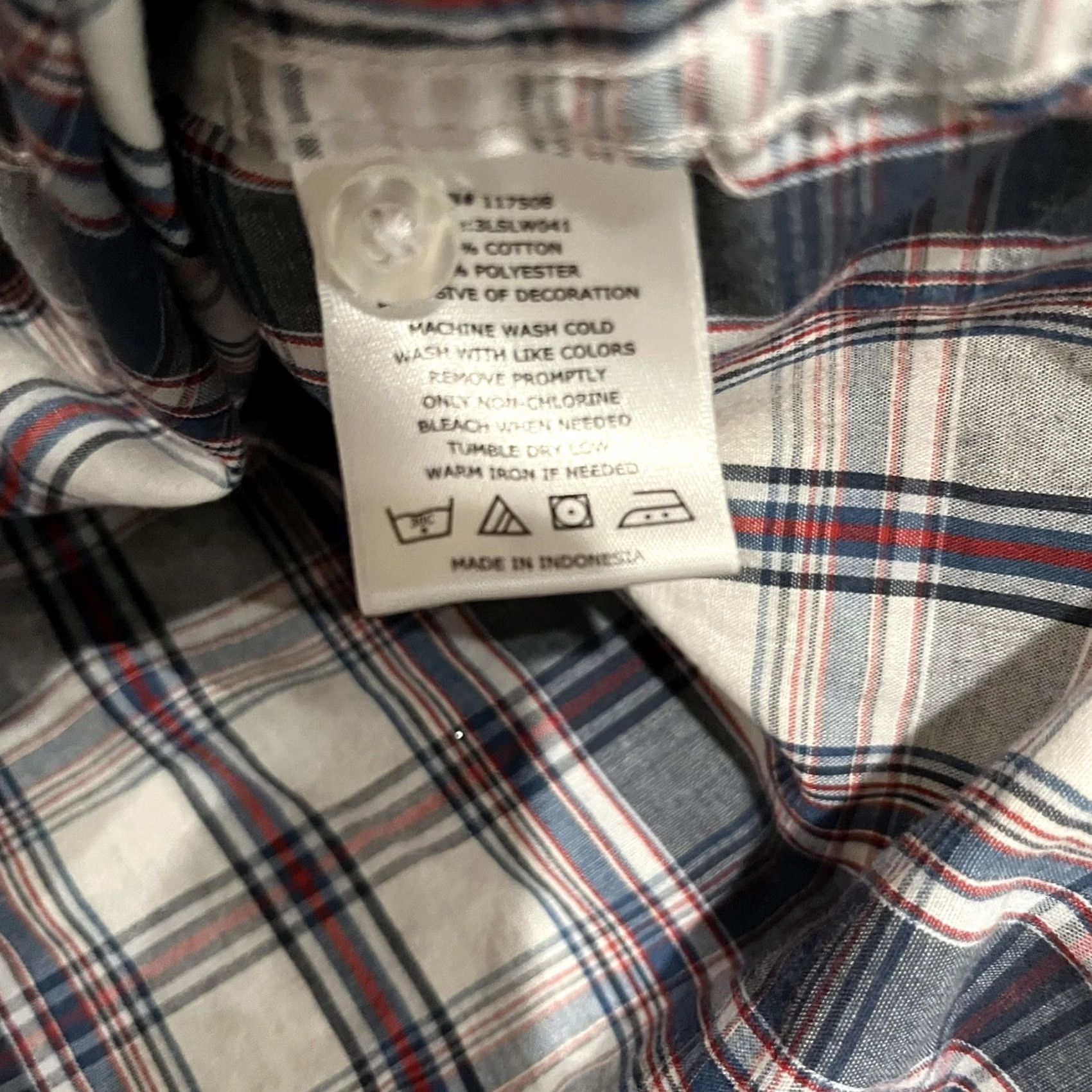 Levi's Levis Pearl Snap Shirt Plaid Long Sleeve Mens XL Button Signature Western Wear Size US XL / EU 56 / 4 - 5 Thumbnail