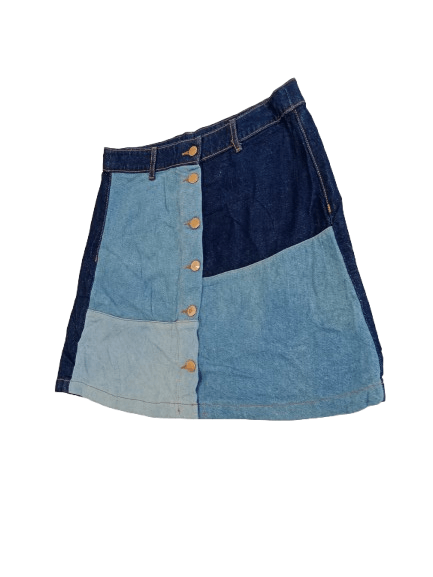 H&M Divided H&M Denim Skirts Patchwork Style Size 31" - 3 Thumbnail
