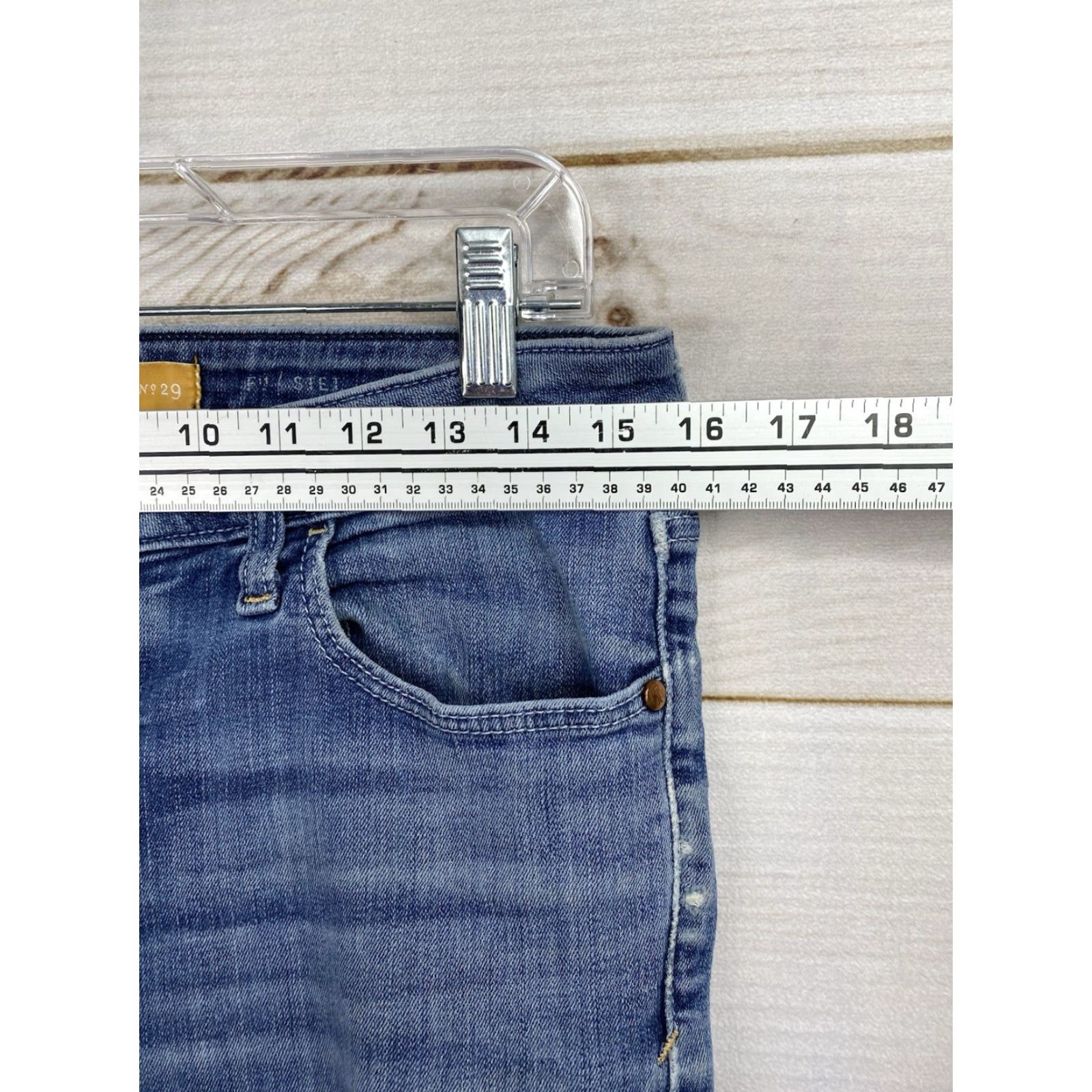 Anthropologie Anthropologie Pilcro No. 29 Jeans Women’s 29 Straight Leg Stretch Mid Rise Denim Blue 5-Pocket Design Slim Regular Womens Jeans Size 29" - 5 Thumbnail