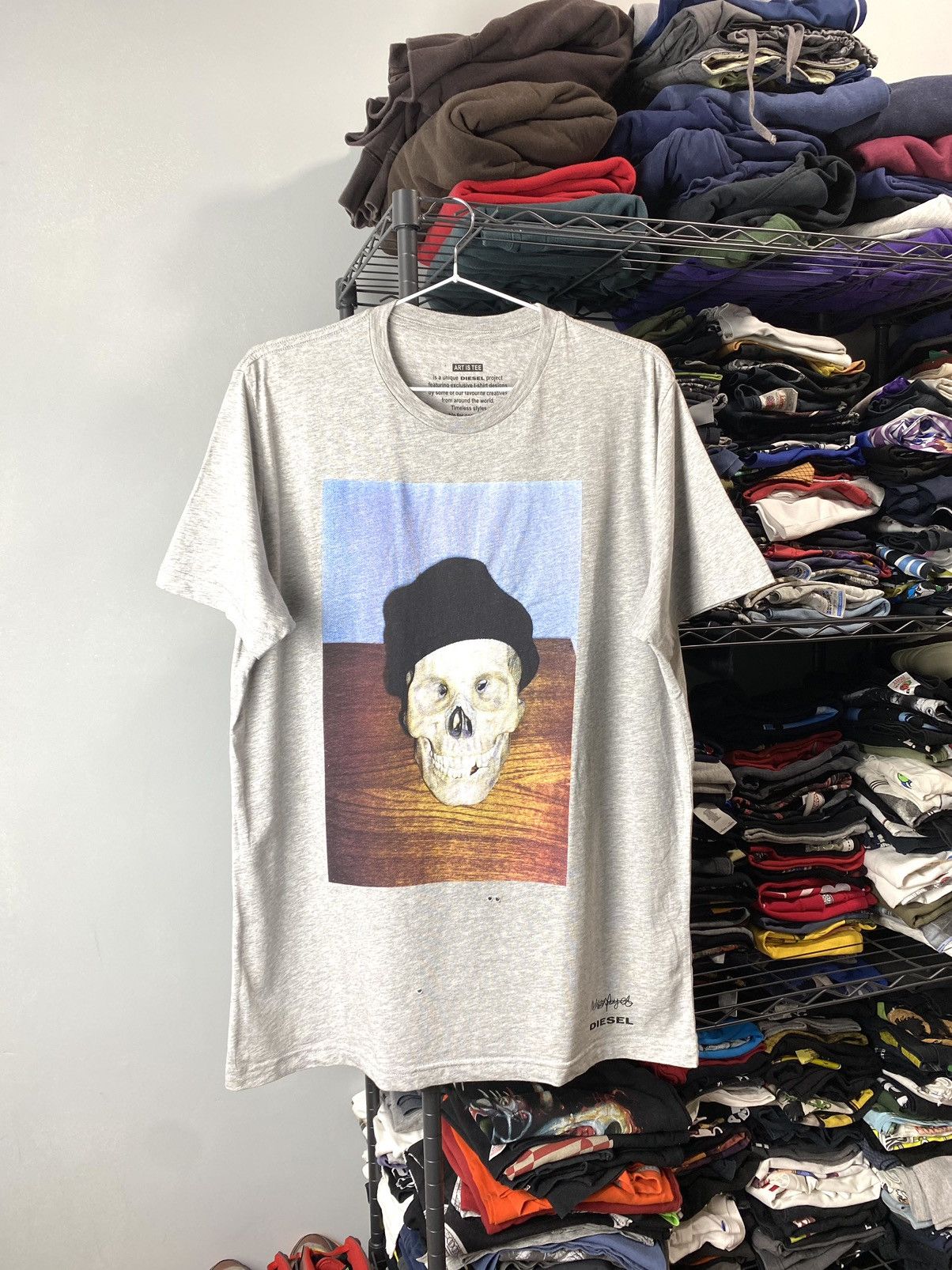 Diesel Vintage Diesel Scull Tee Shirt Size US L / EU 52-54 / 3 - 1 Thumbnail