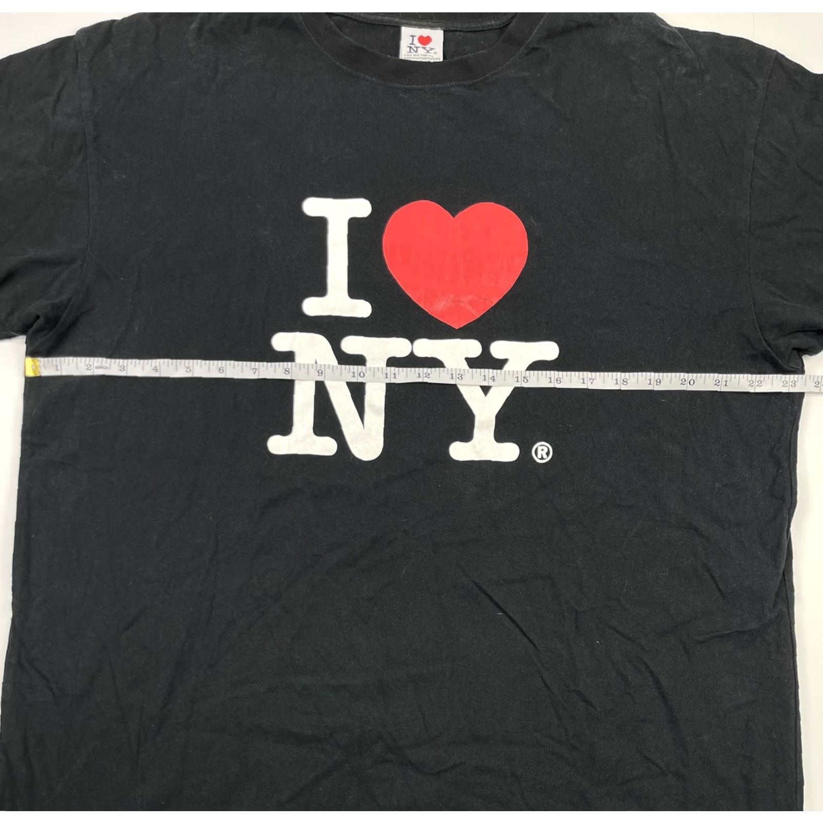 I Love NY I Love New York T-Shirt Shirt Unisex Adults XL Black Crew Neck 100% Cotton Logo NYC NYC Travel Sports Reg Size US XL / EU 56 / 4 - 4 Thumbnail