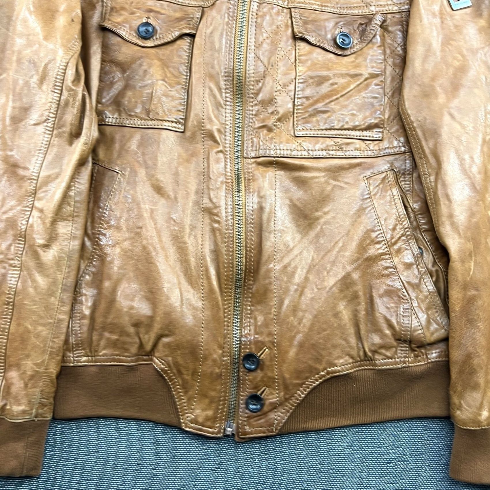 Hugo Boss Hugo Boss Brown Lamb Leather Jacket Mens Size 52 Bomber Jacket Brown Size US L / EU 52-54 / 3 - 6 Thumbnail