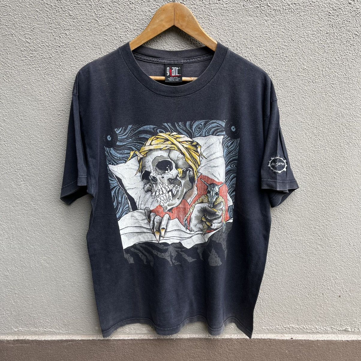 Band Tees Vintage 90s PUSHEAD artwork tee metallica misfits Size US L / EU 52-54 / 3 - 1 Thumbnail