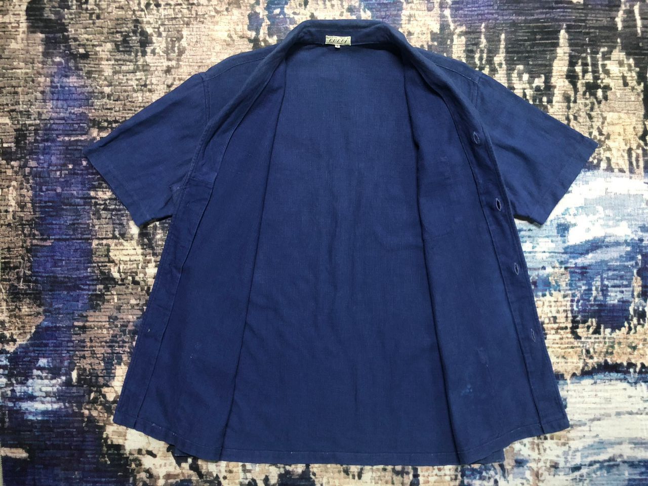 Gucci Vintage 50s/60s Gucci Indigo Casual Shirts Short Sleeve Size US L / EU 52-54 / 3 - 3 Thumbnail