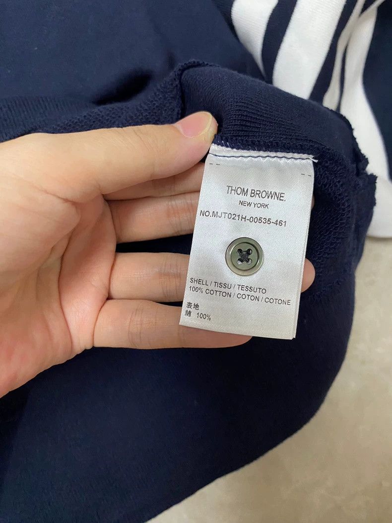 Thom Browne Thom Browne size5 Classic four stripe round neck hoodie Size US XXL / EU 58 / 5 - 4 Thumbnail
