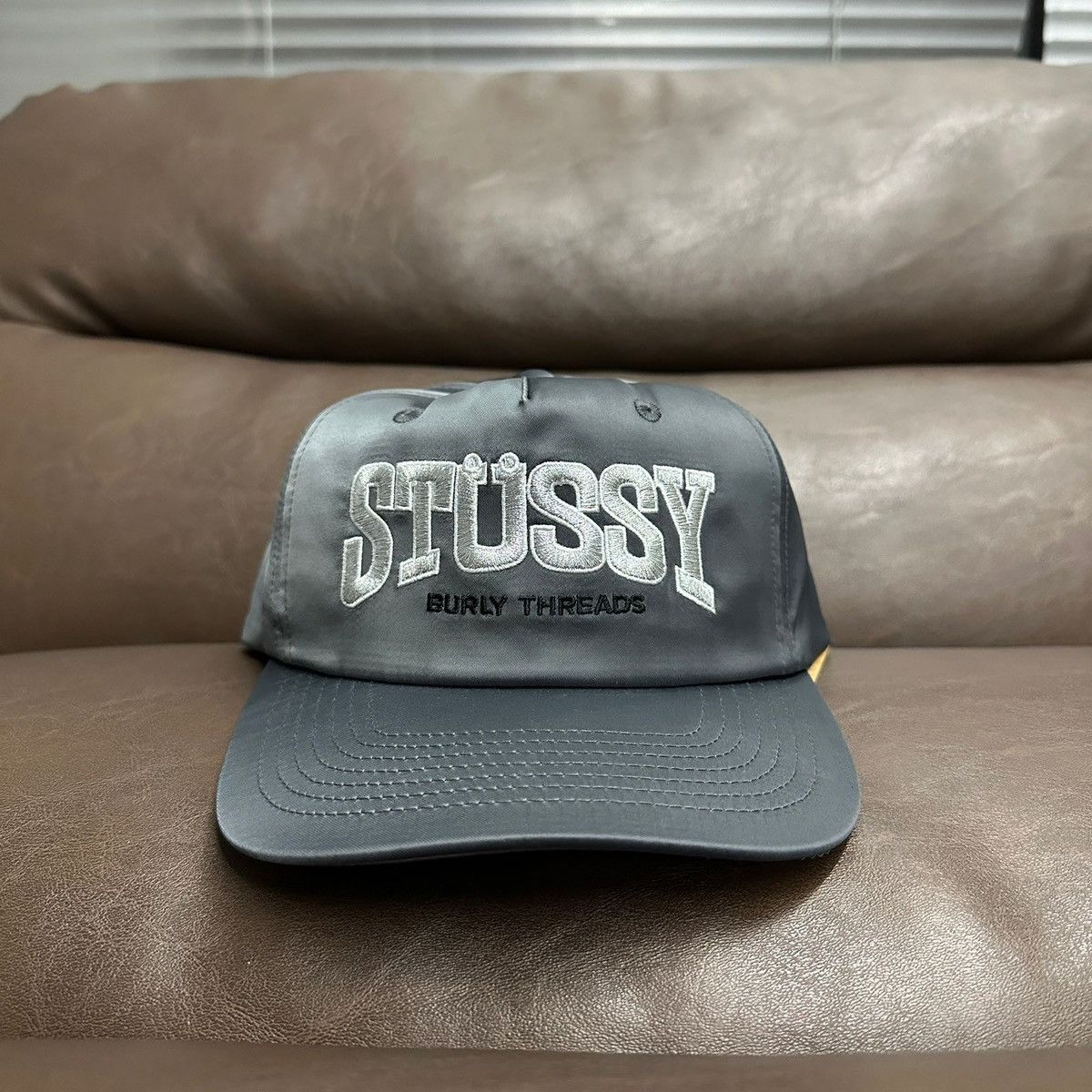 Stussy STUSSY MD BURLY THREADS CAP - GREY Size ONE SIZE - 1 Thumbnail