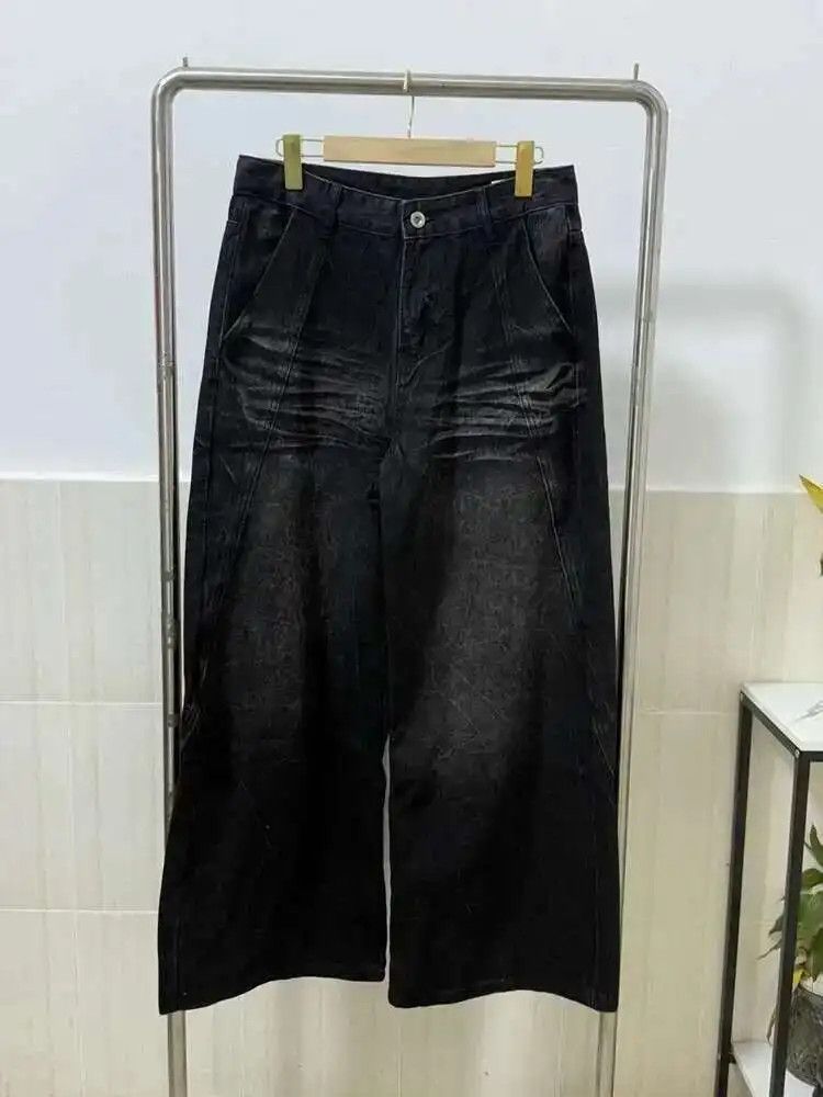 Japanese Brand Wide Leg Baggy Stone Washed Jeans Denim Size US 30 / EU 46 - 3 Thumbnail