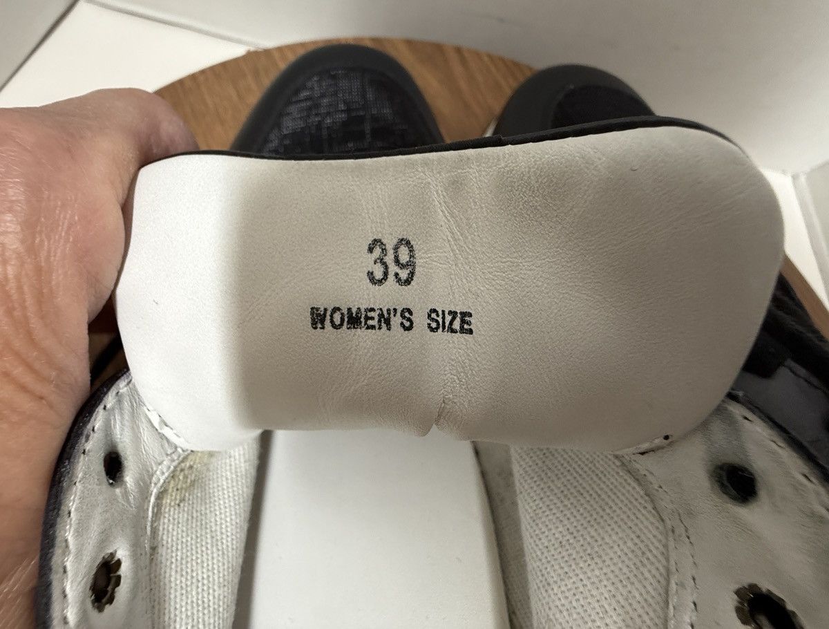 Hogan Hogan Women Perforated Black/White Metallic Leather Sneakers Size US 9 / IT 39 - 2 Thumbnail