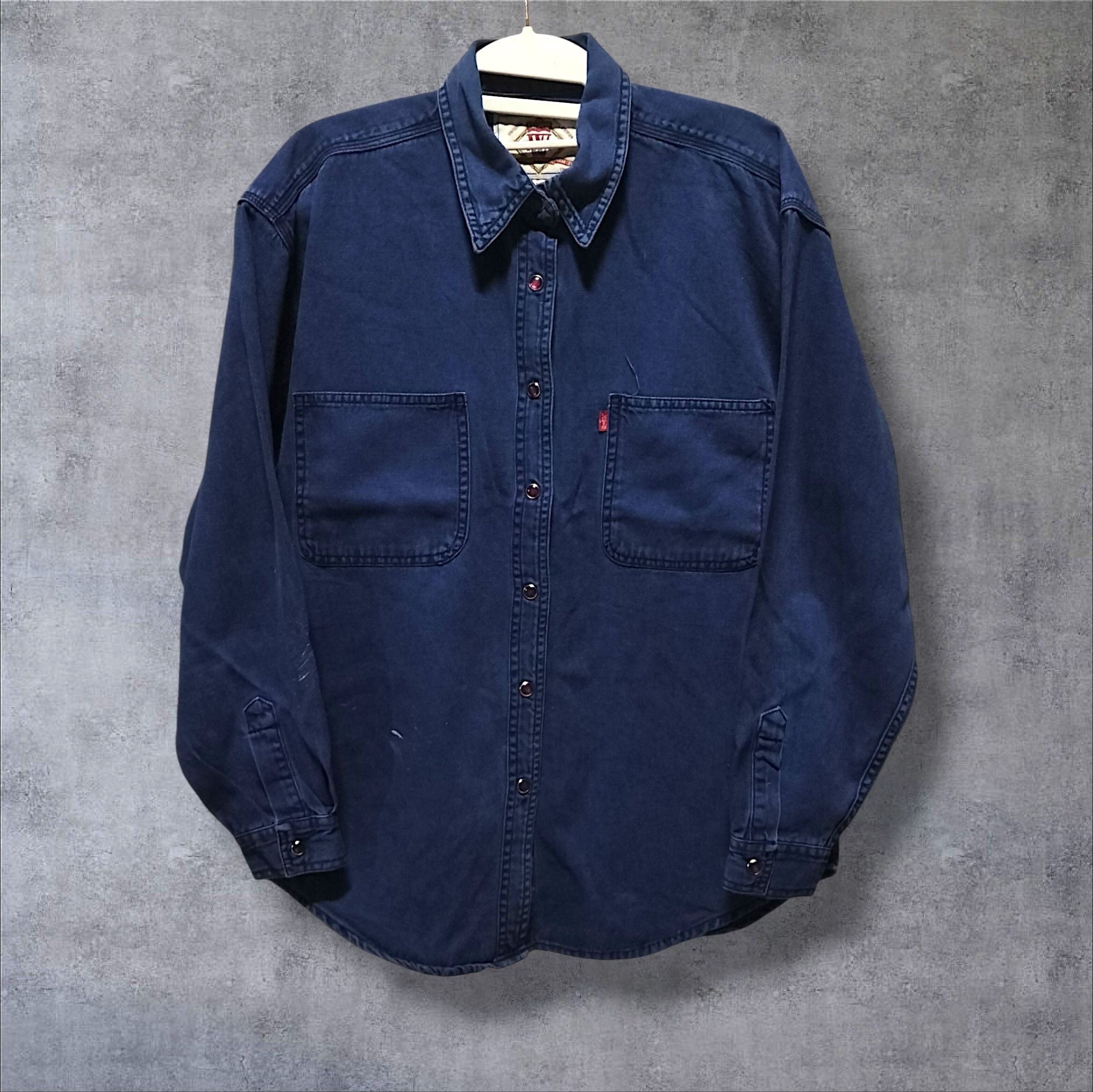 Levi's Vintage Clothing Vintage 90s Levis Shirts Res Pearl snap buttons Workwear Size US M / EU 48-50 / 2 - 1 Thumbnail